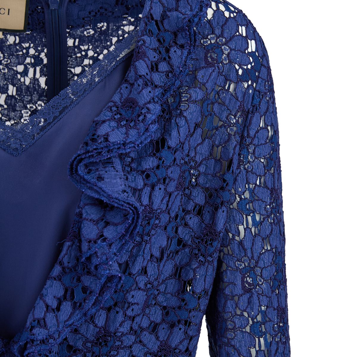 Gucci Blu Viscose and Cotton Mid Long Dress