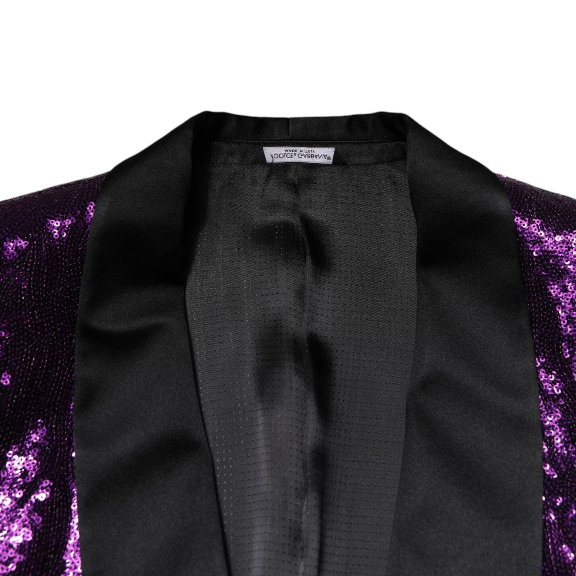 Dolce & Gabbana Purple SICILIA Sequin Embellish Coat Jacket
