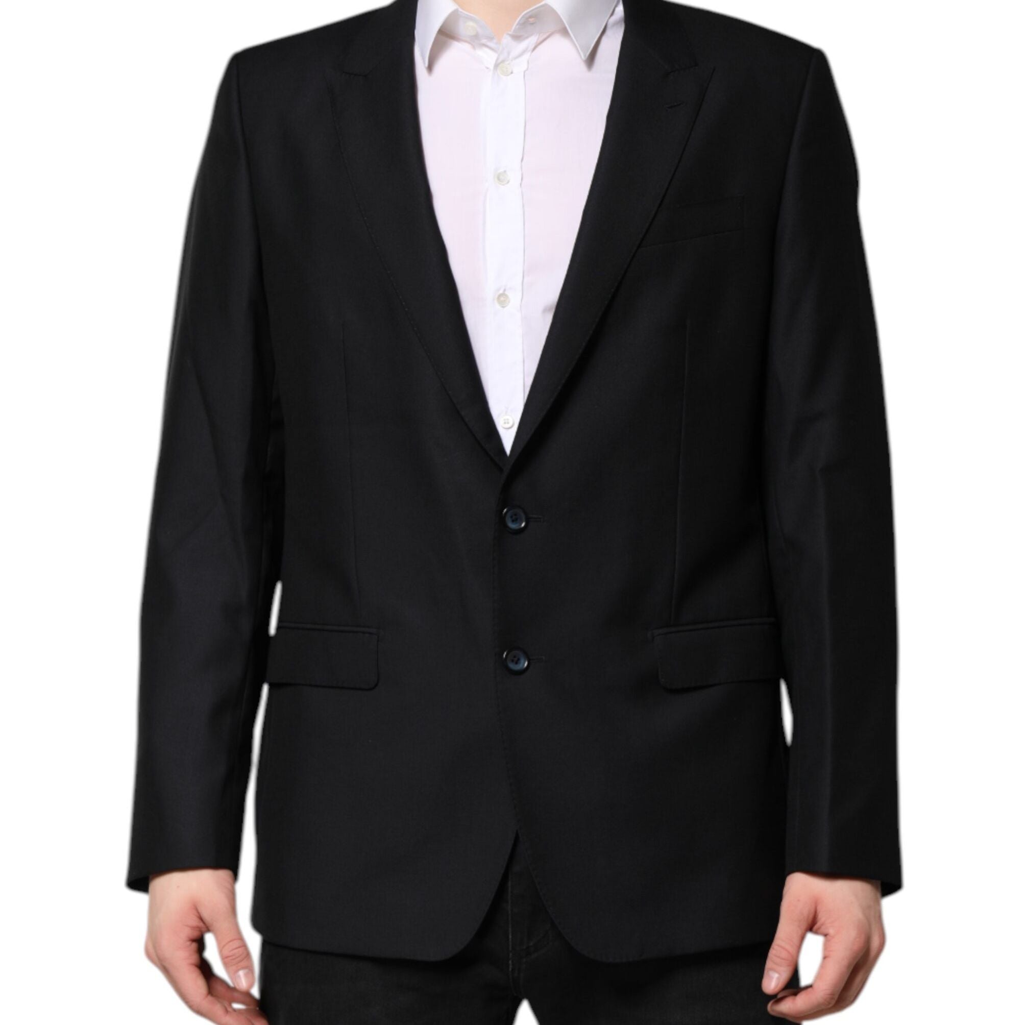 Dolce & Gabbana Dark Blue MARTINI Wool Blazer Coat Jacket