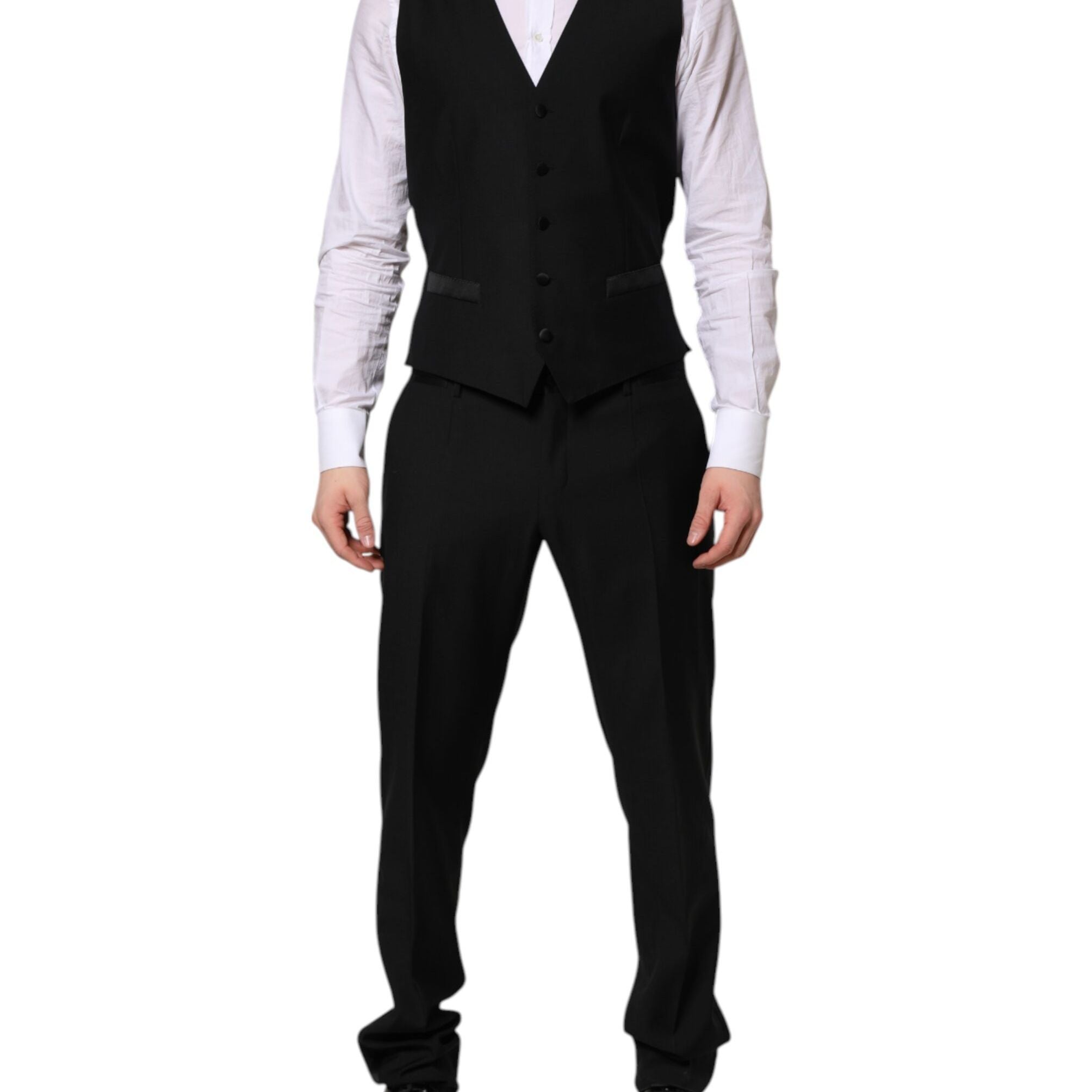 Dolce & Gabbana Black MARTINI Crystal Embellished 3 Pc Suit