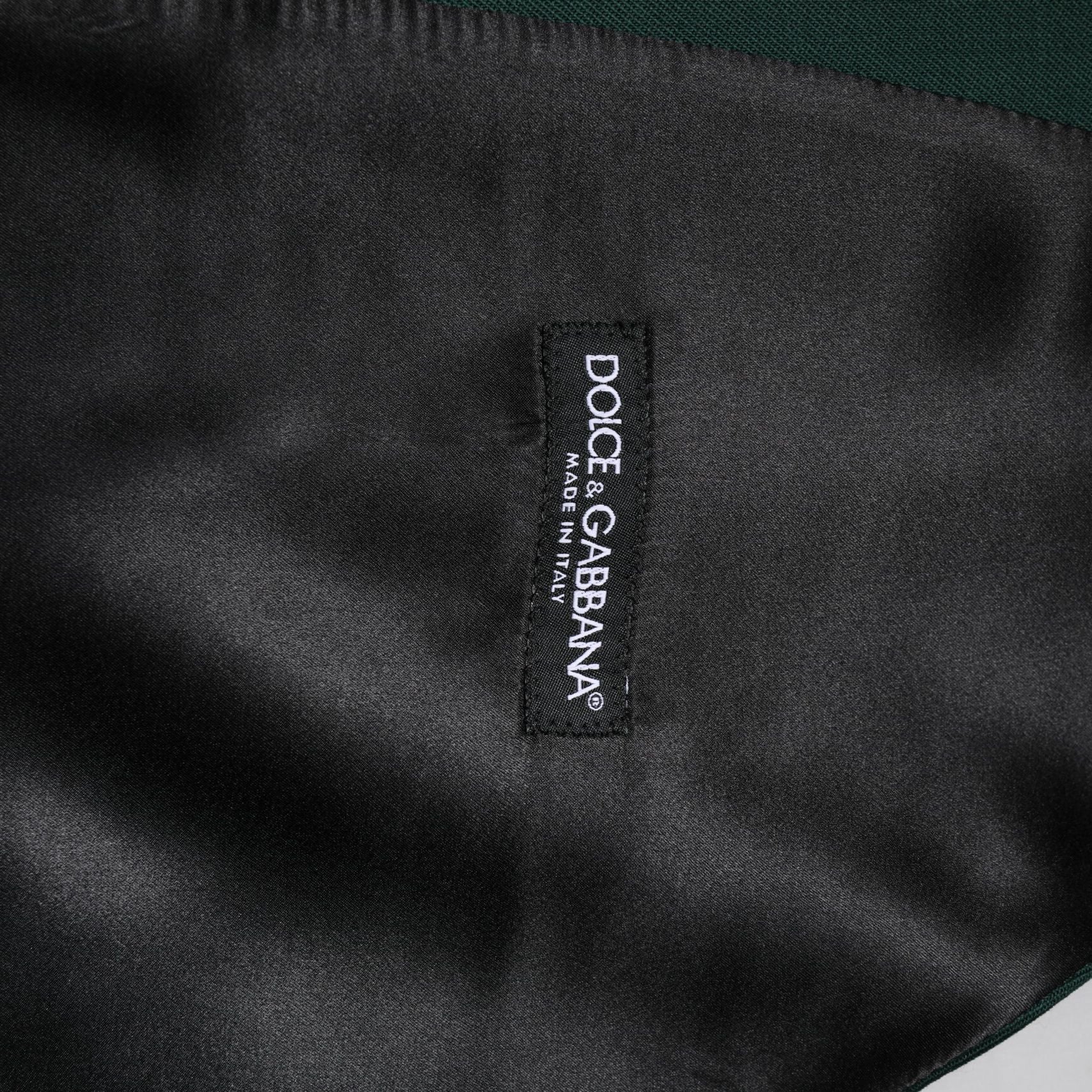 Dolce & Gabbana Green Wool Dress Formal Men Waistcoat Vest