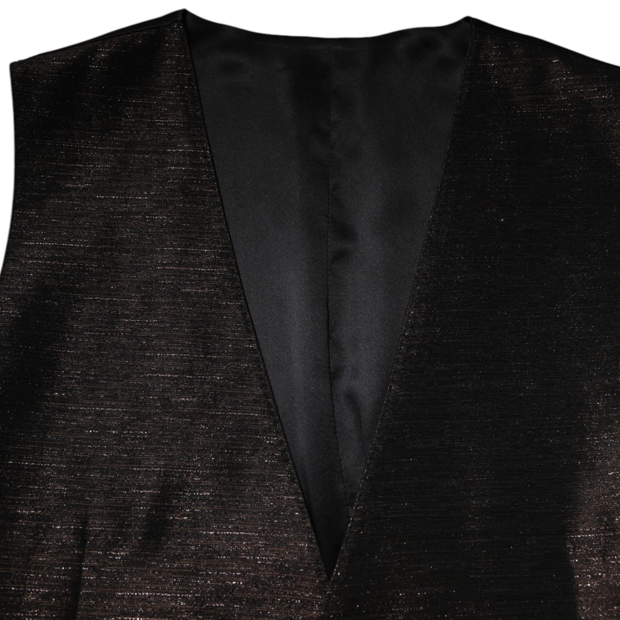 Dolce & Gabbana Dark Brown Dress Formal Men Waistcoat Vest