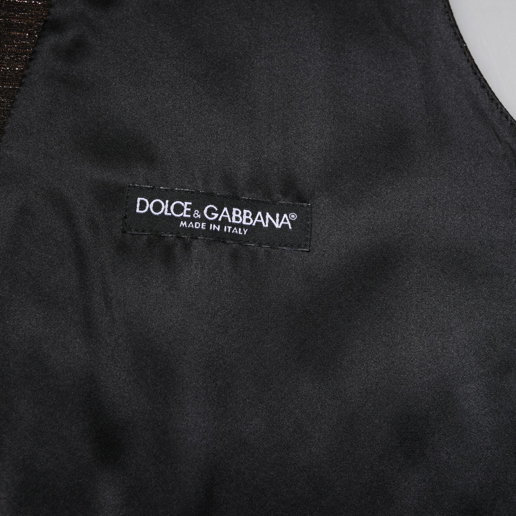 Dolce & Gabbana Dark Brown Dress Formal Men Waistcoat Vest