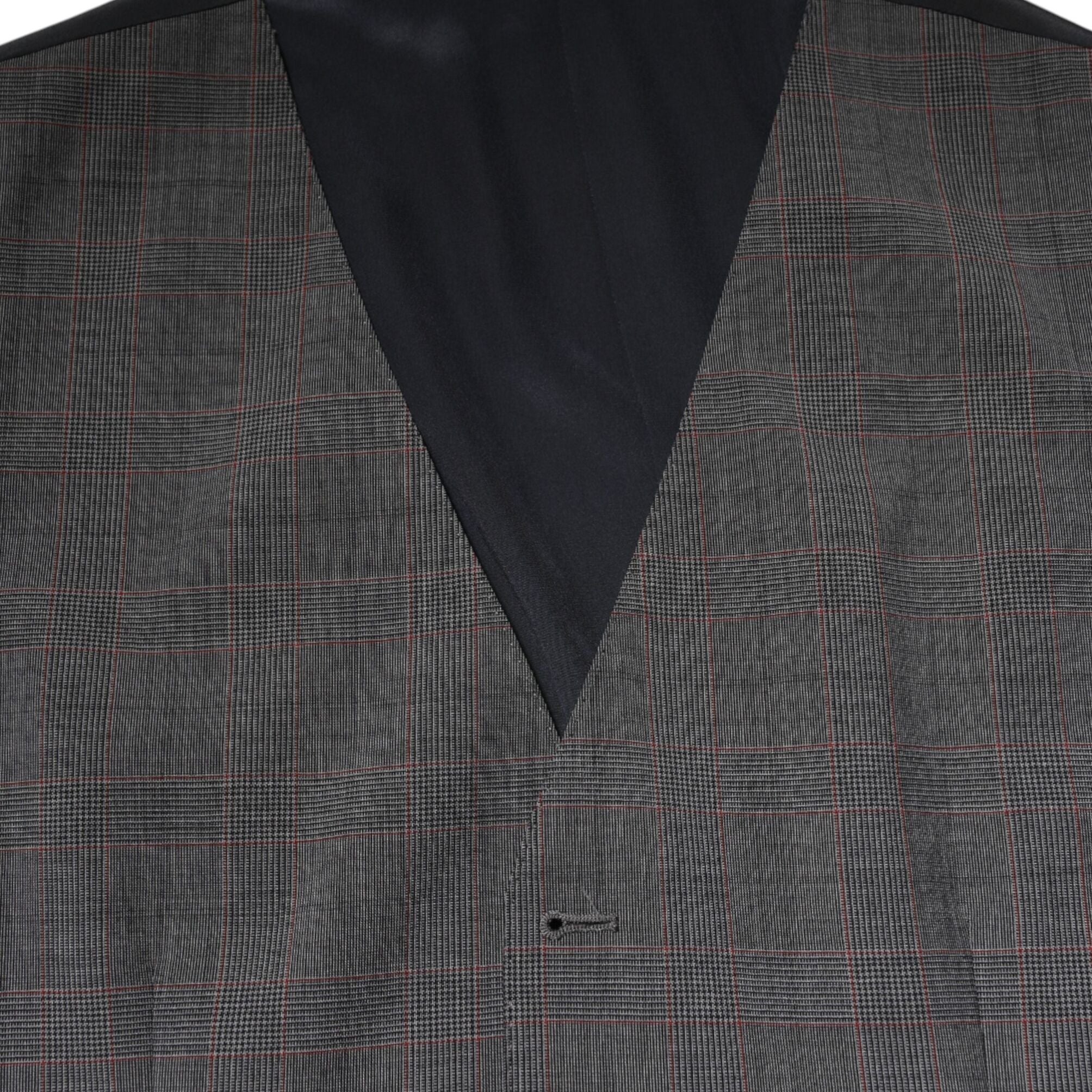 Dolce & Gabbana Gray Plaid Wool Formal Dress Waistcoat Vest
