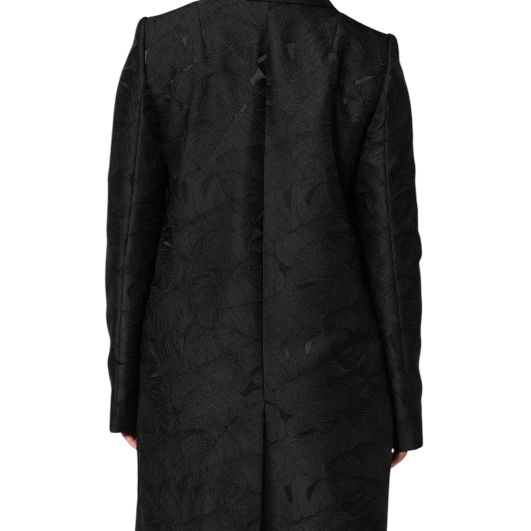 Dolce & Gabbana Black Single Breasted Trench Coat Jacket
