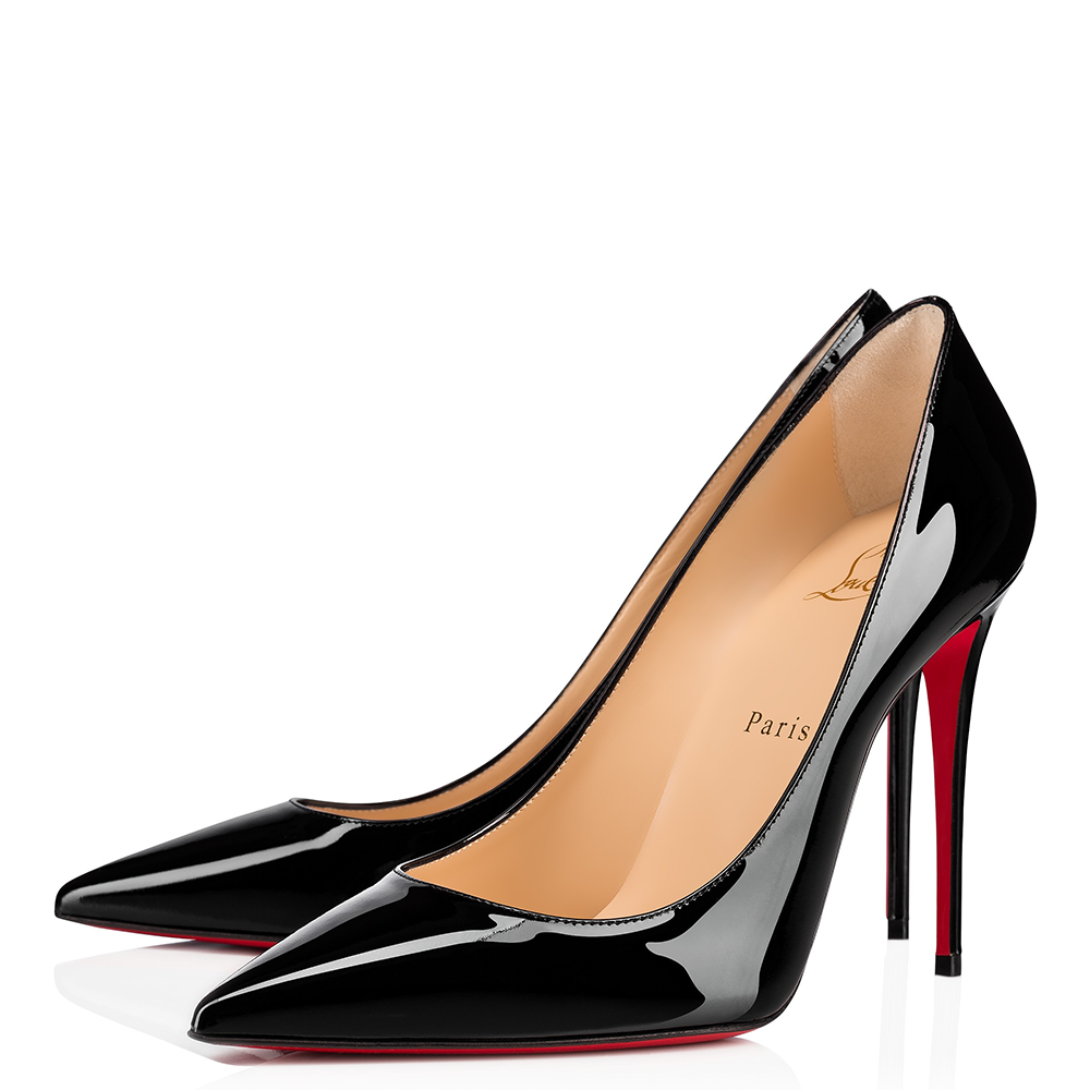 Christian Louboutin Black Patent Leather Kate Décolleté 100