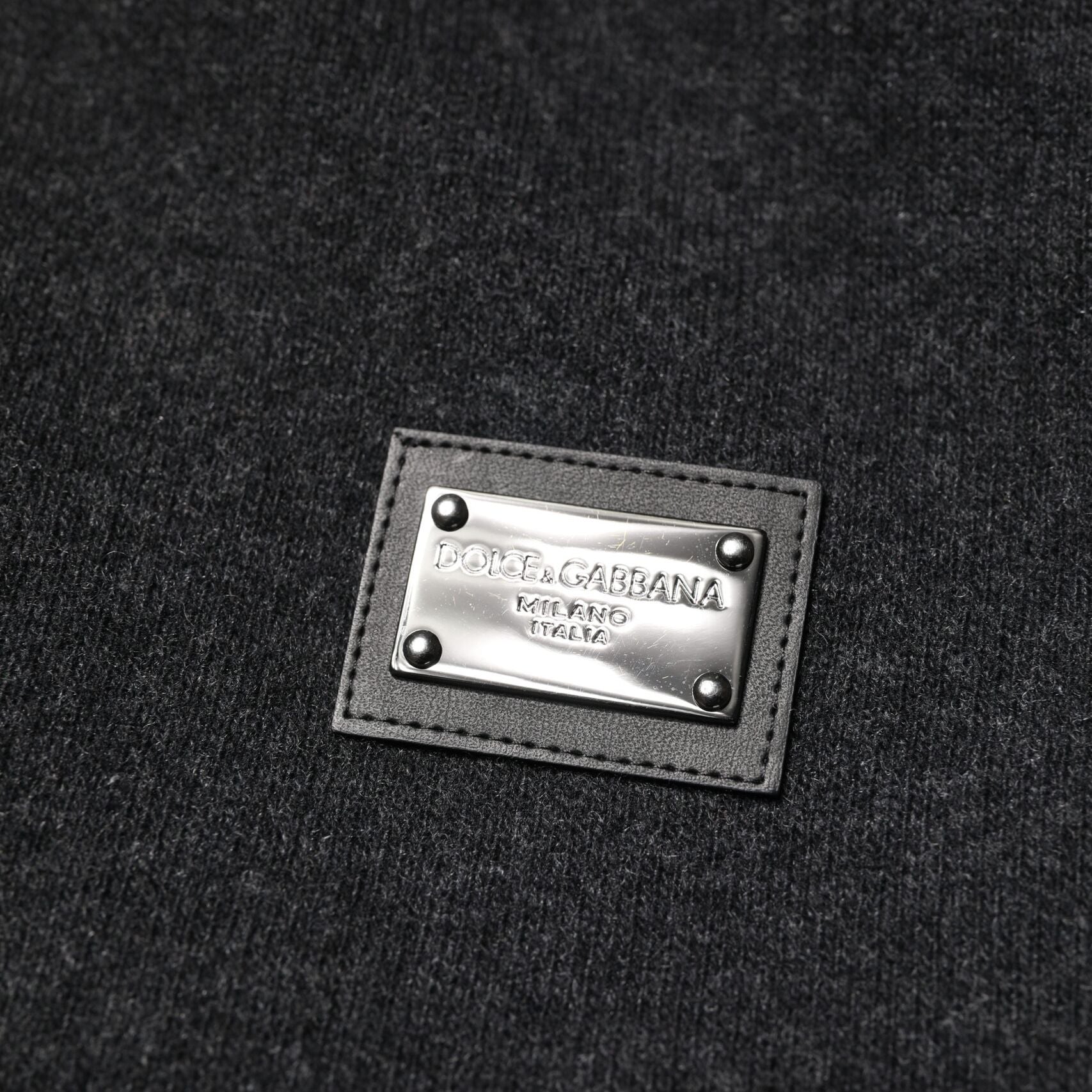 Dolce & Gabbana Black DG Logo Plaque Hooded Bomber Jacket