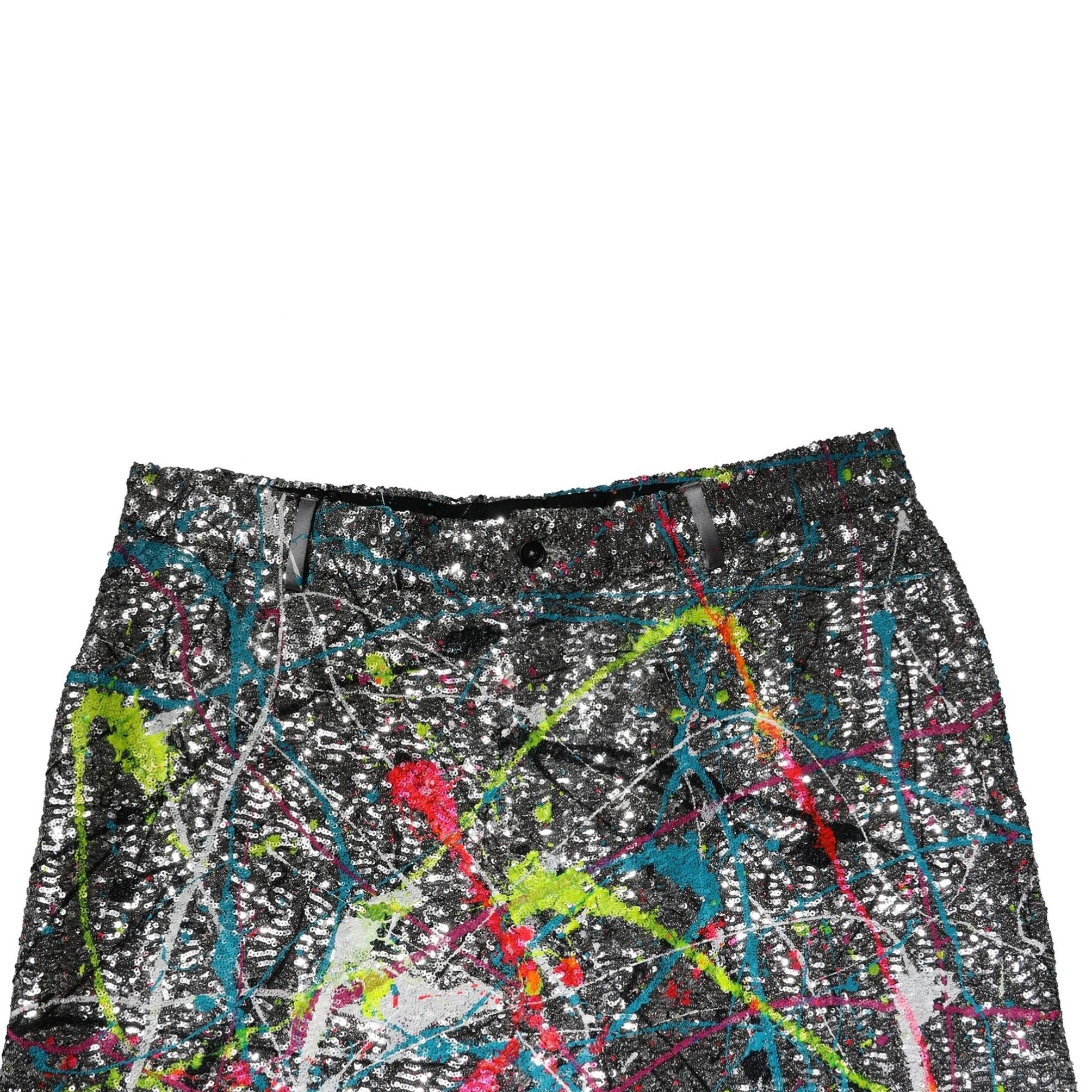 Dolce & Gabbana Multicolor Sequined Embellished Pants