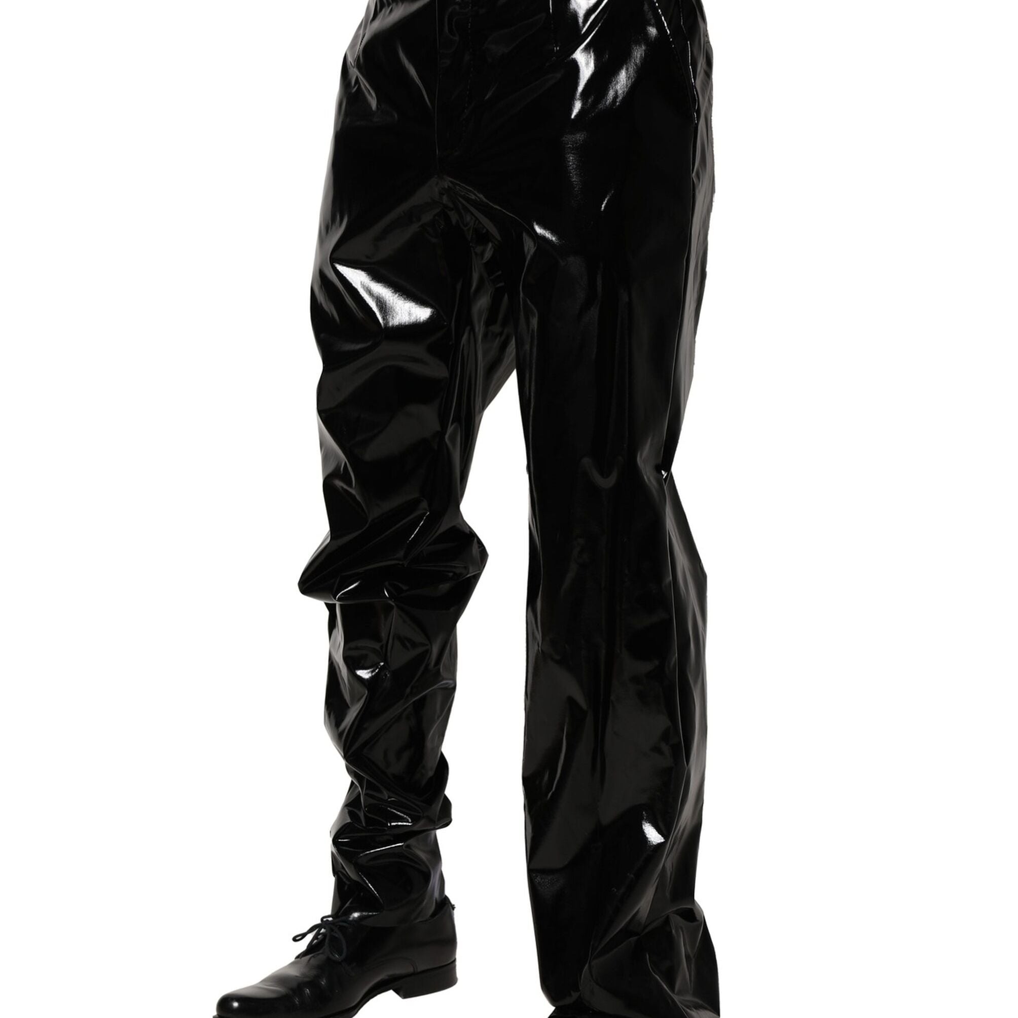 Dolce & Gabbana Black Nylon Straight Men Pants