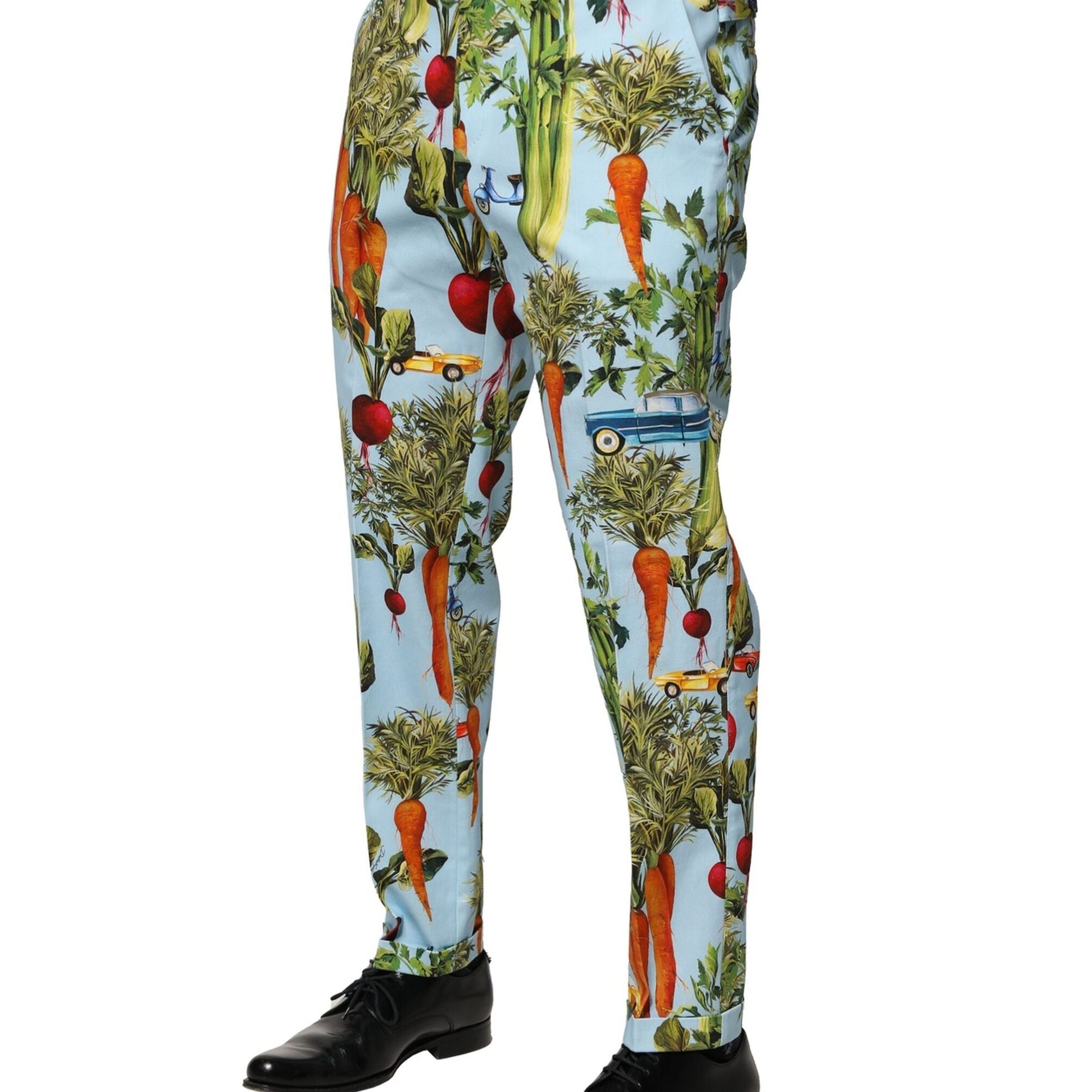 Dolce & Gabbana Multicolor Cotton Tapered Men Pants