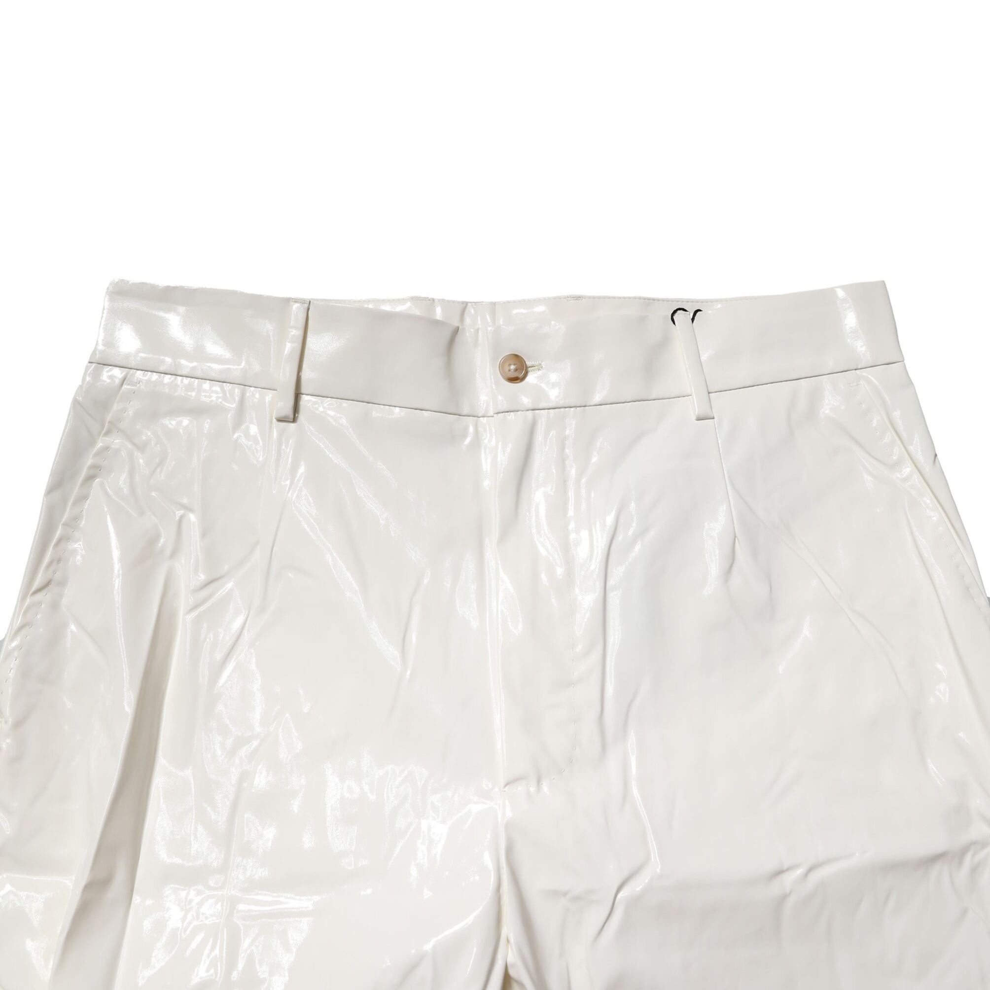 Dolce & Gabbana White Nylon Tapered Dress Men Pants