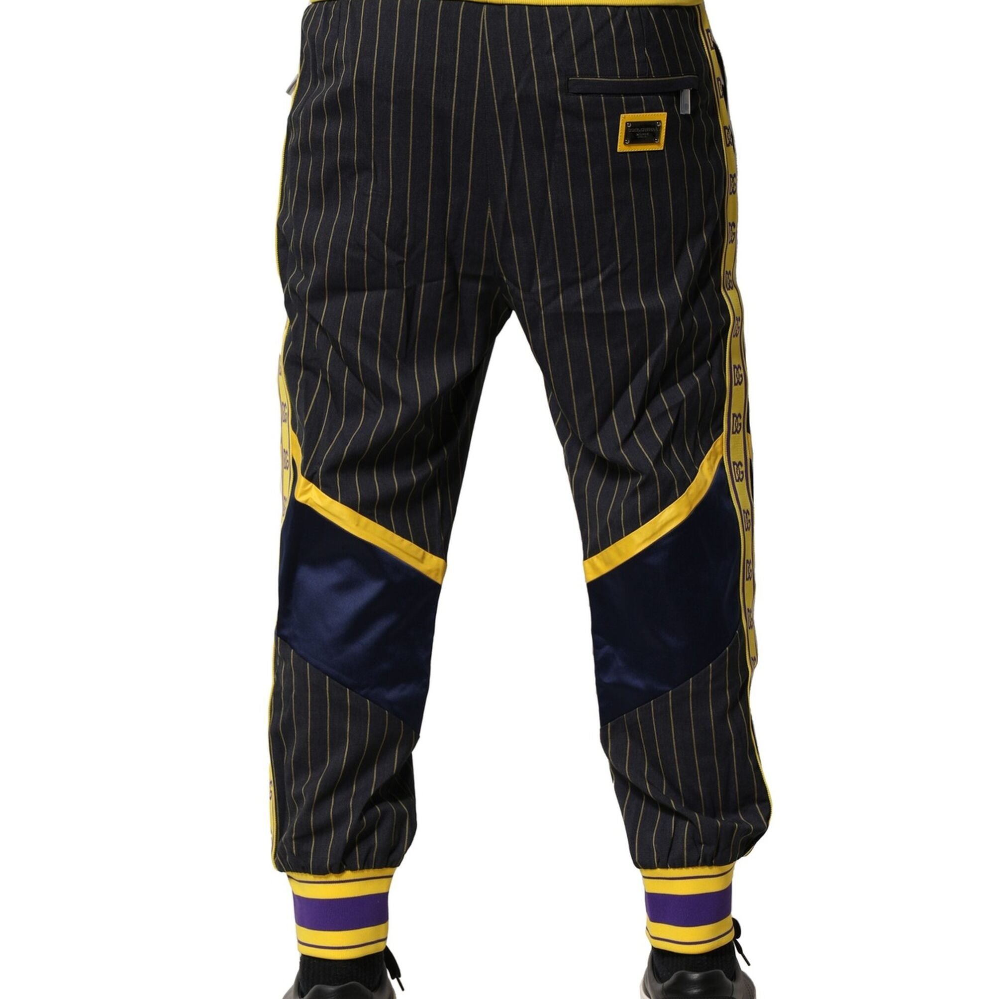 Dolce & Gabbana Multicolor Stripes Wool Jogger Pants