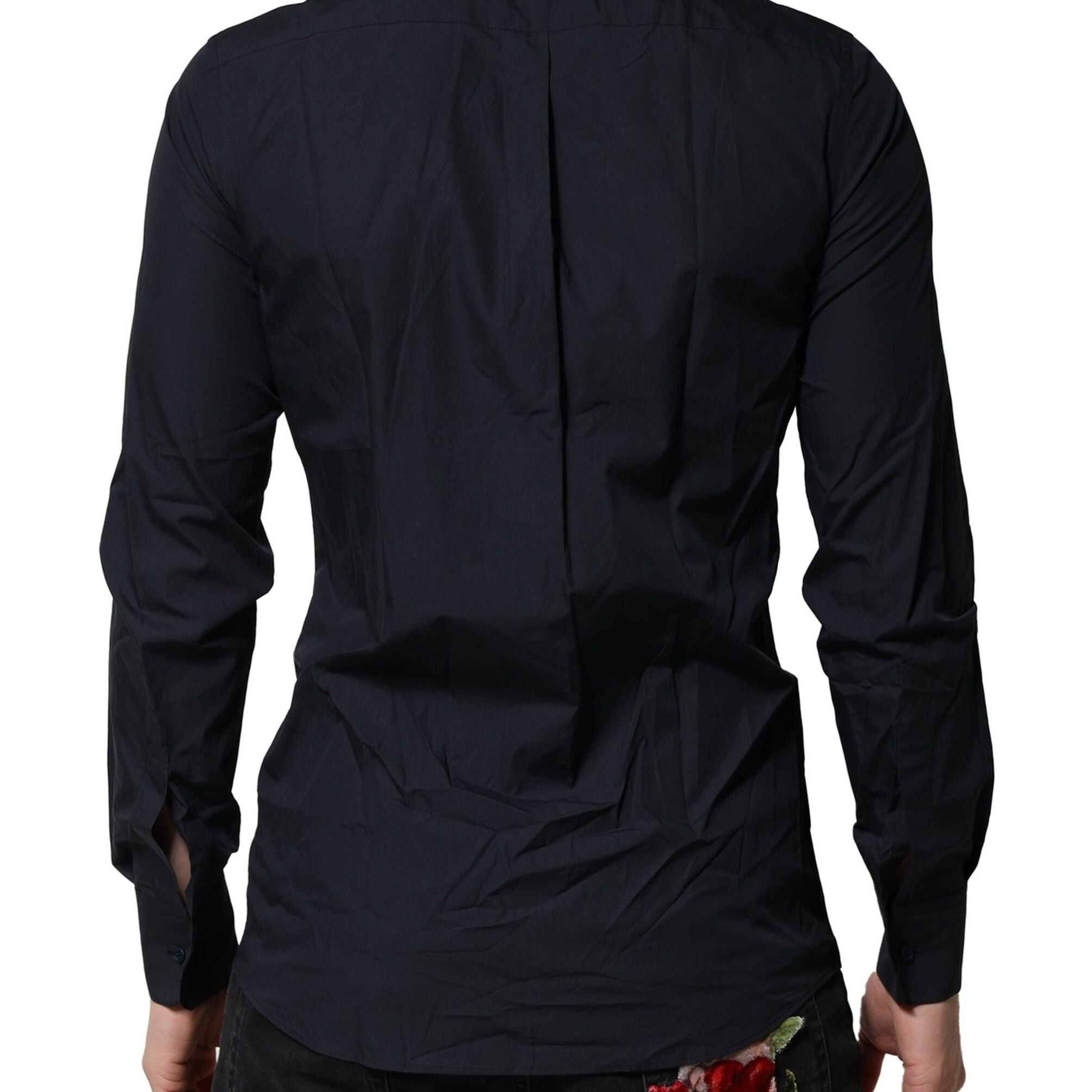 Dolce & Gabbana Dark Blue MARTINI Cotton Dress Formal Shirt