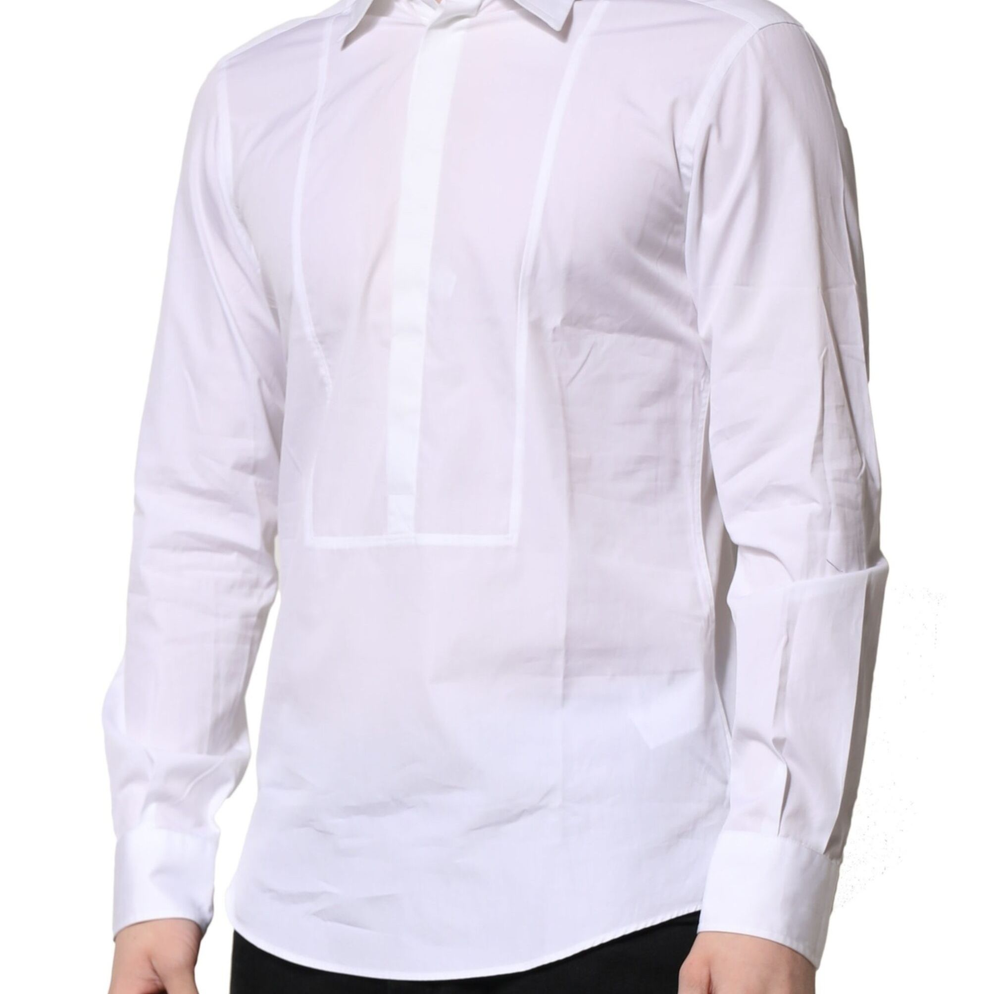 Dolce & Gabbana White Poplin Cotton Formal Men Dress Shirt