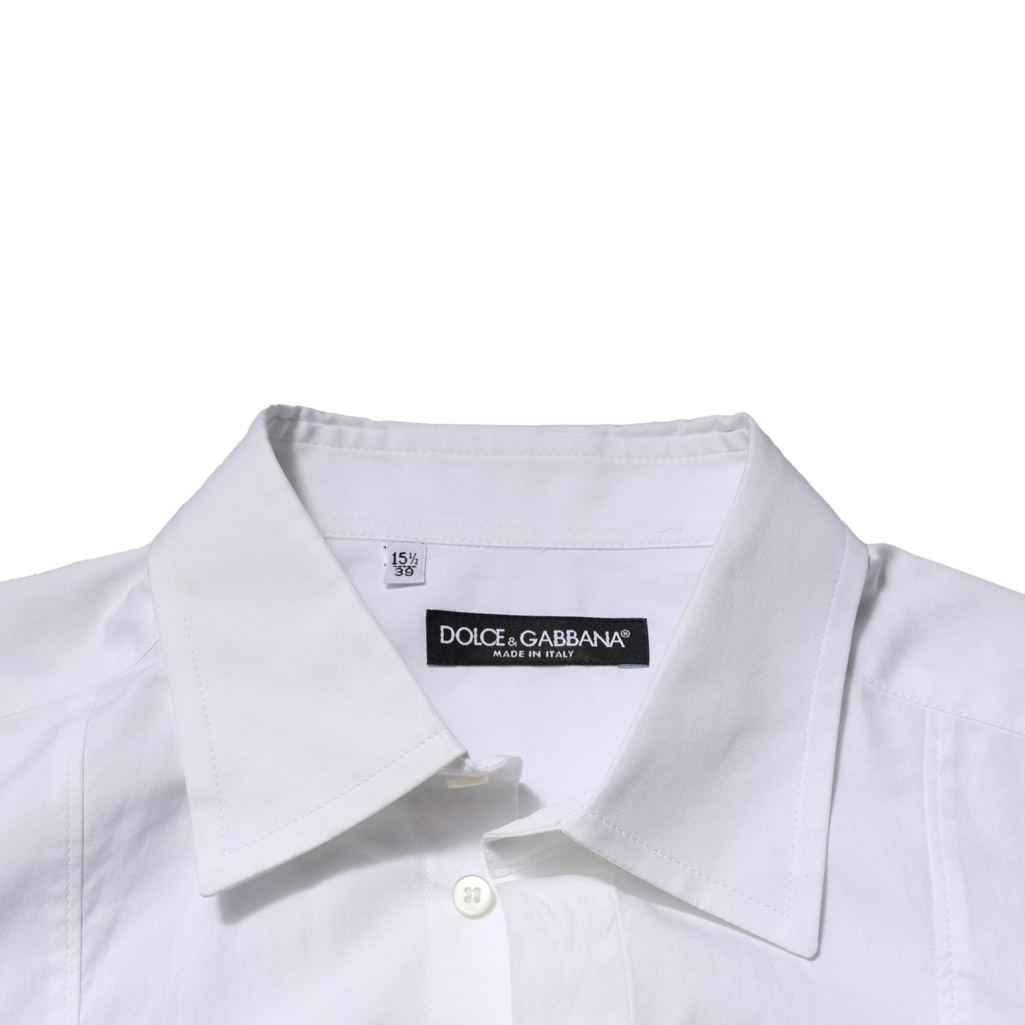Dolce & Gabbana White Poplin Cotton Formal Men Dress Shirt
