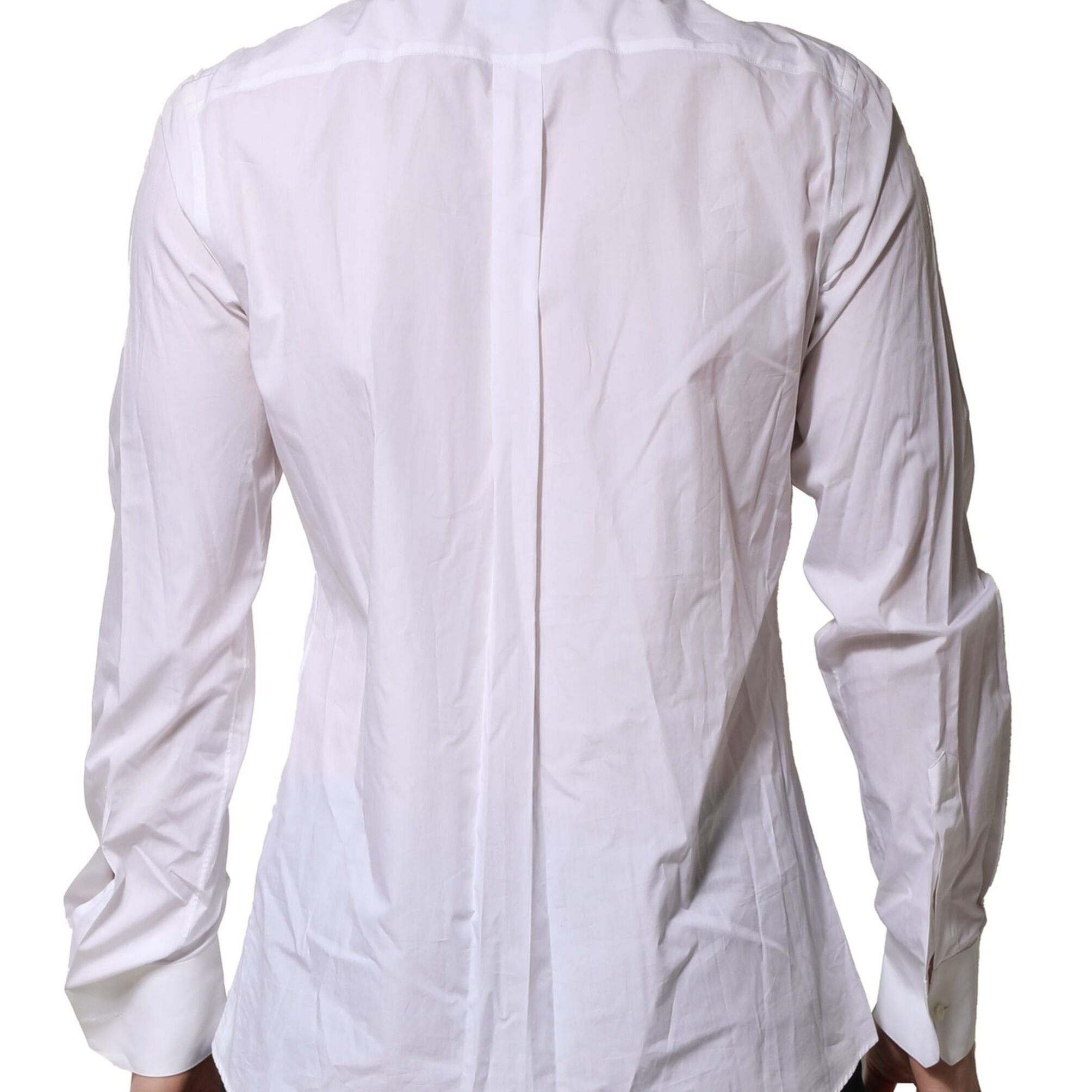 Dolce & Gabbana White MARTINI Long Sleeves Men Formal Shirt