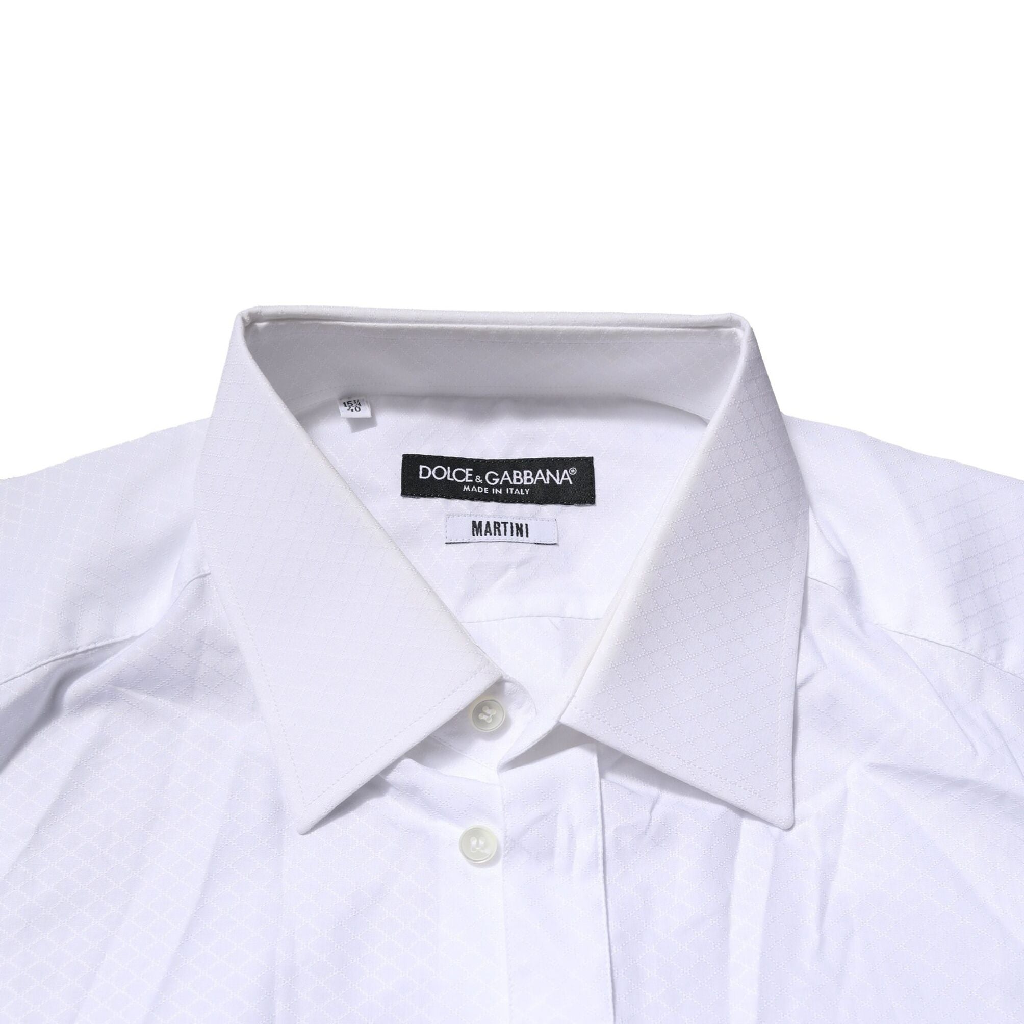 Dolce & Gabbana White MARTINI Long Sleeve Dress Formal Shirt