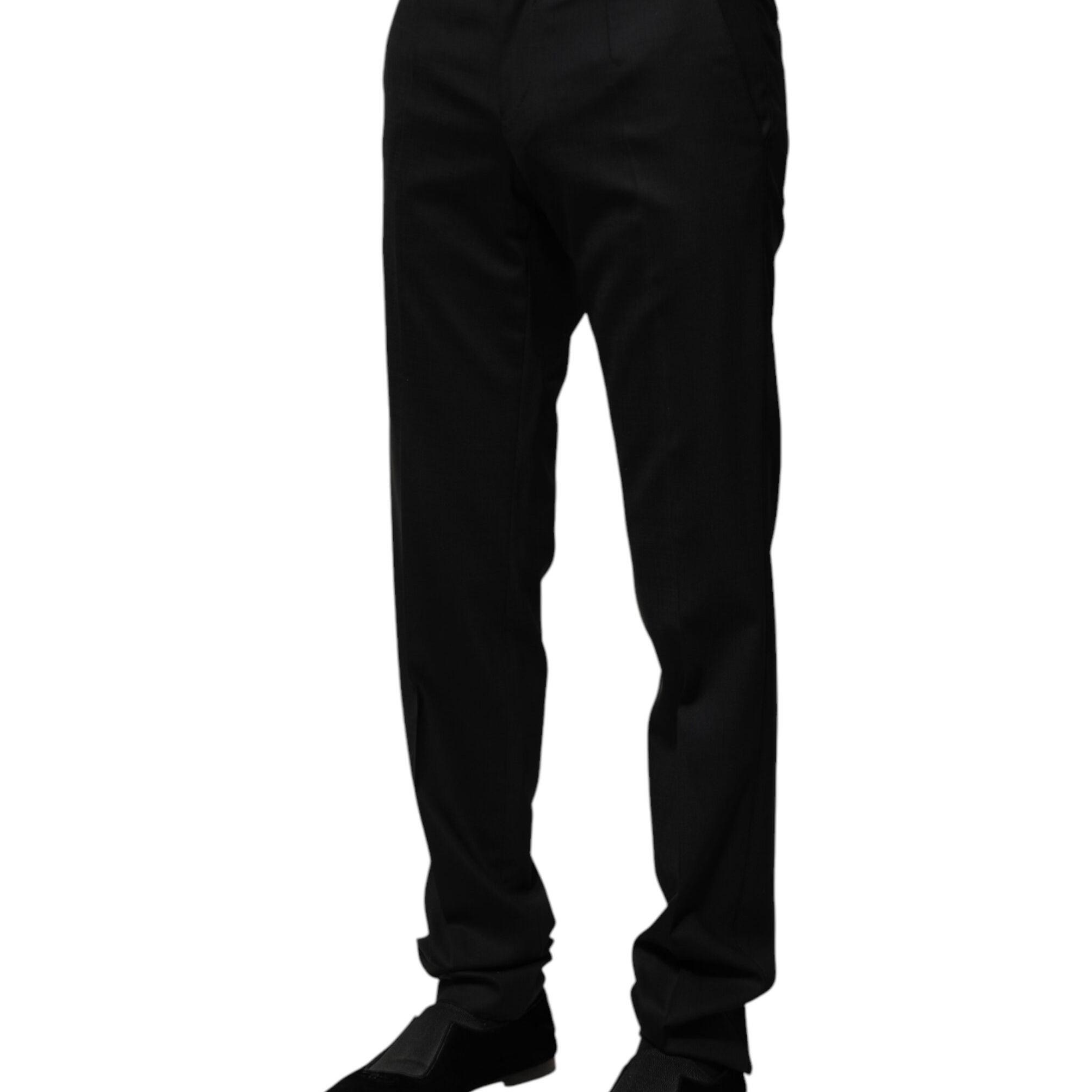 Dolce & Gabbana Black Wool Formal Dress Pants