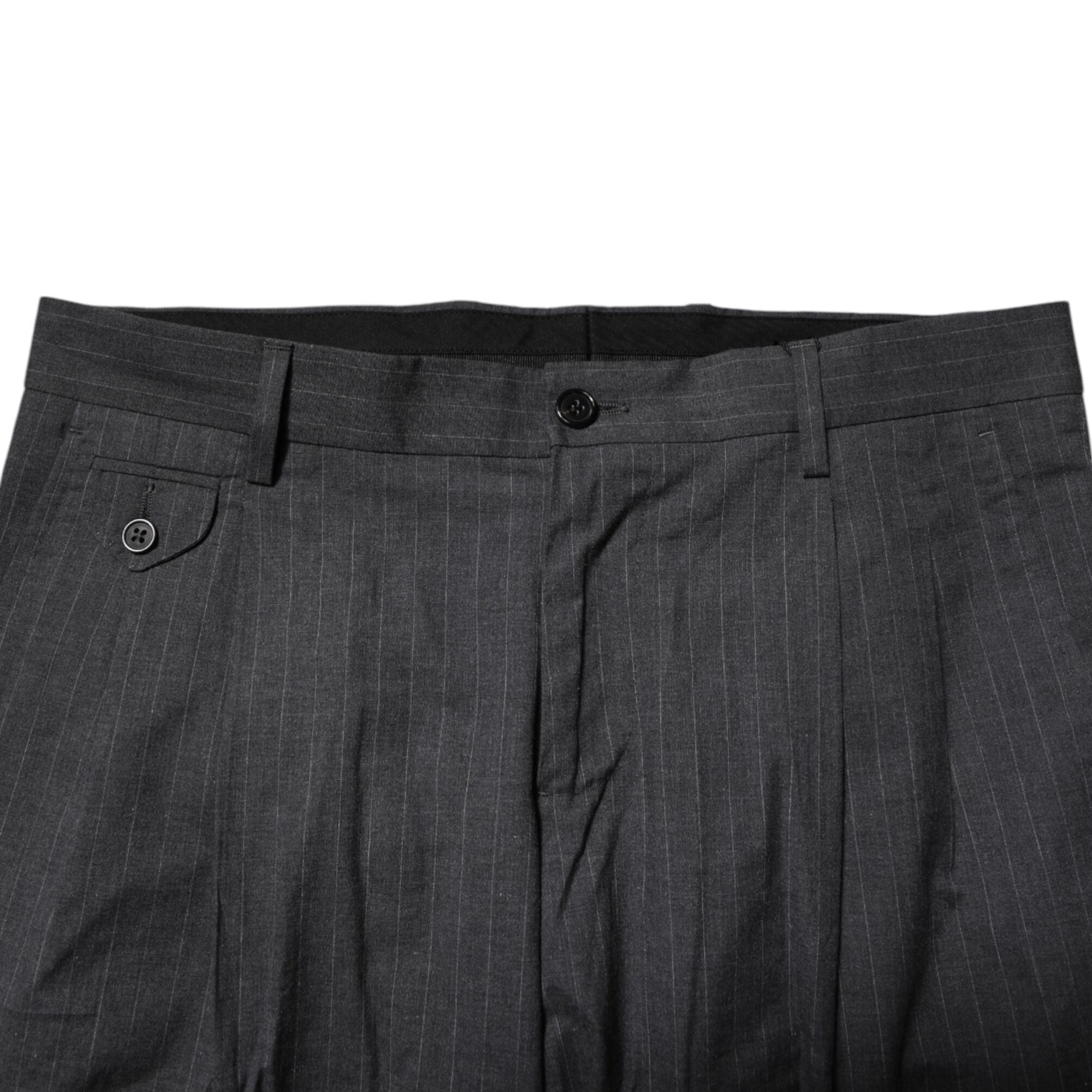 Dolce & Gabbana Gray Striped Cotton Formal Pants
