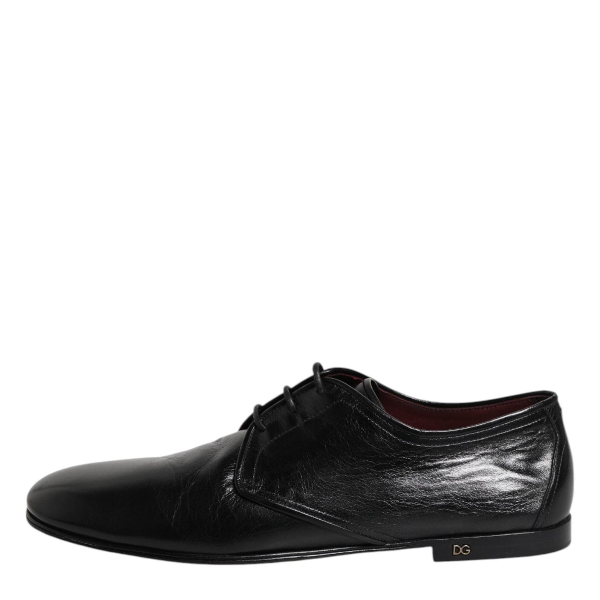 Dolce & Gabbana Black Leather Lace Up Derby Dress Formal Shoes
