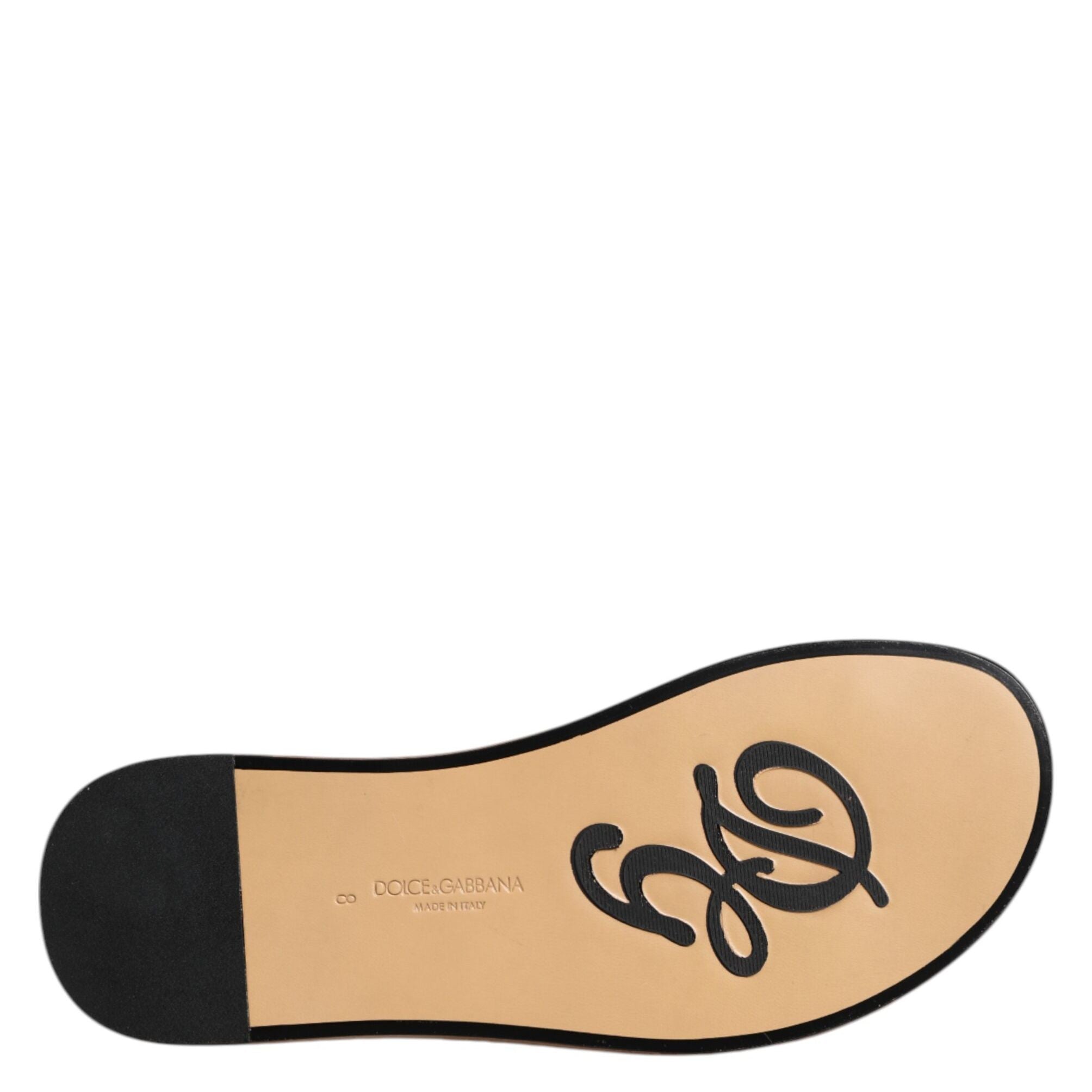 Dolce & Gabbana Black Monochrome Braided Raffia Slides Shoes