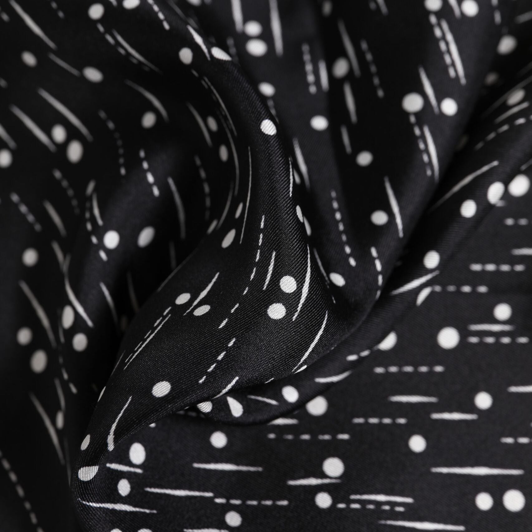 Dolce & Gabbana Black White Printed Square Men Foulard Scarf