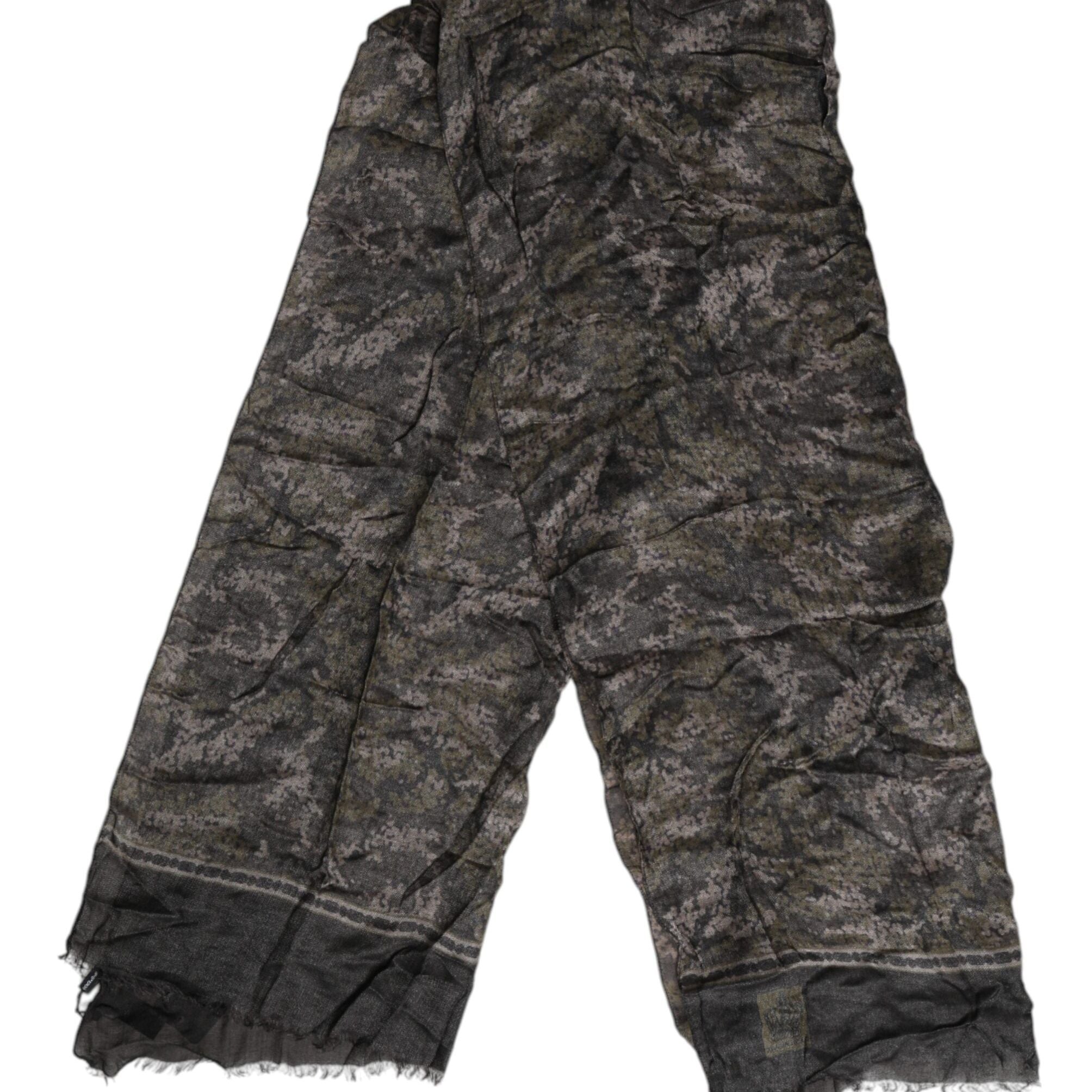 Dolce & Gabbana Camouflage Neck Warmer Wrap Foulard Scarf
