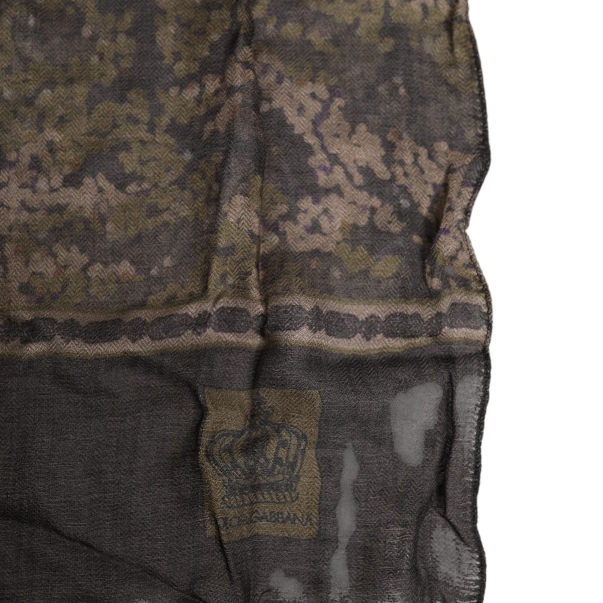 Dolce & Gabbana Camouflage Neck Warmer Wrap Foulard Scarf