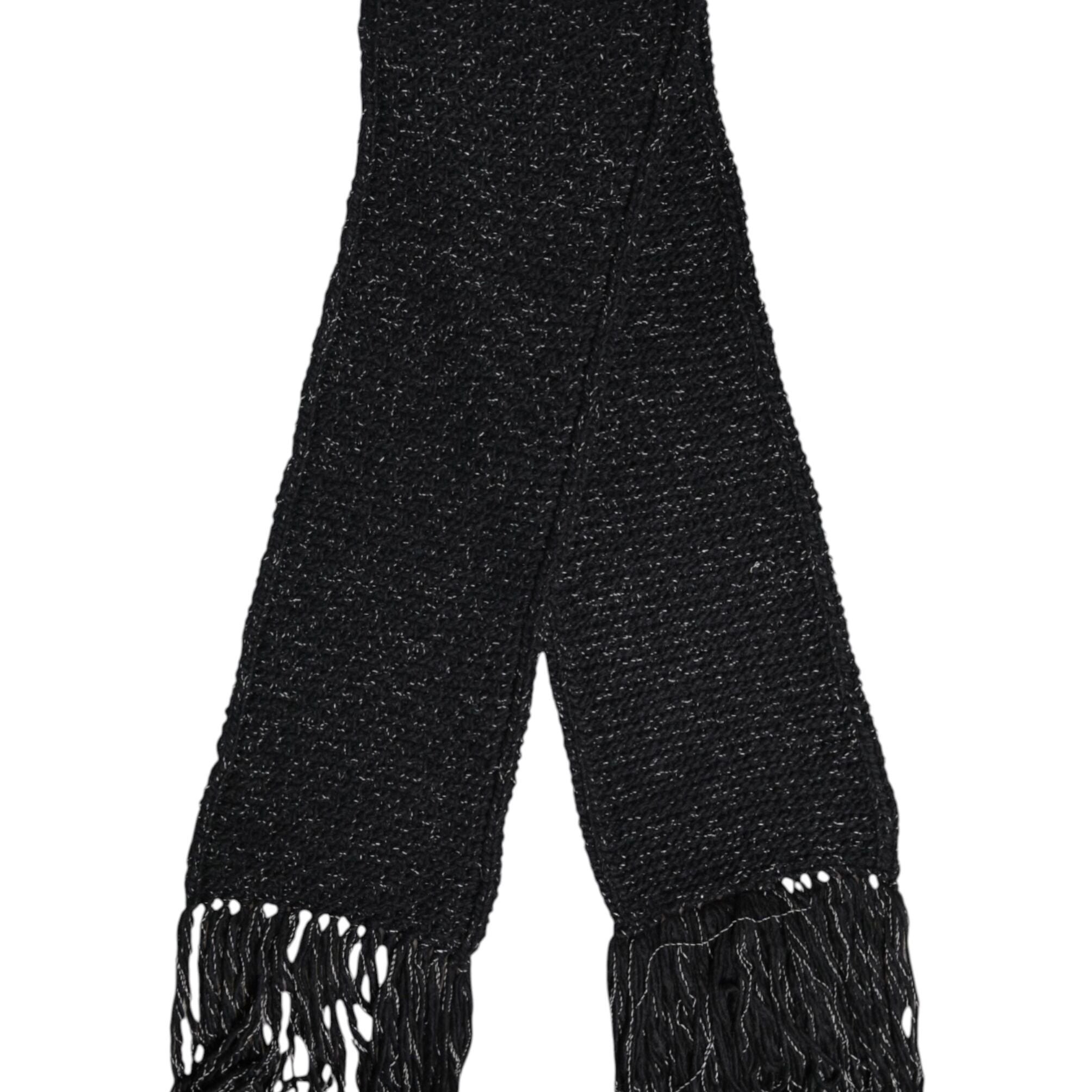 Dolce & Gabbana Black Cashmere Neck Warmer Wrap Shawl Scarf