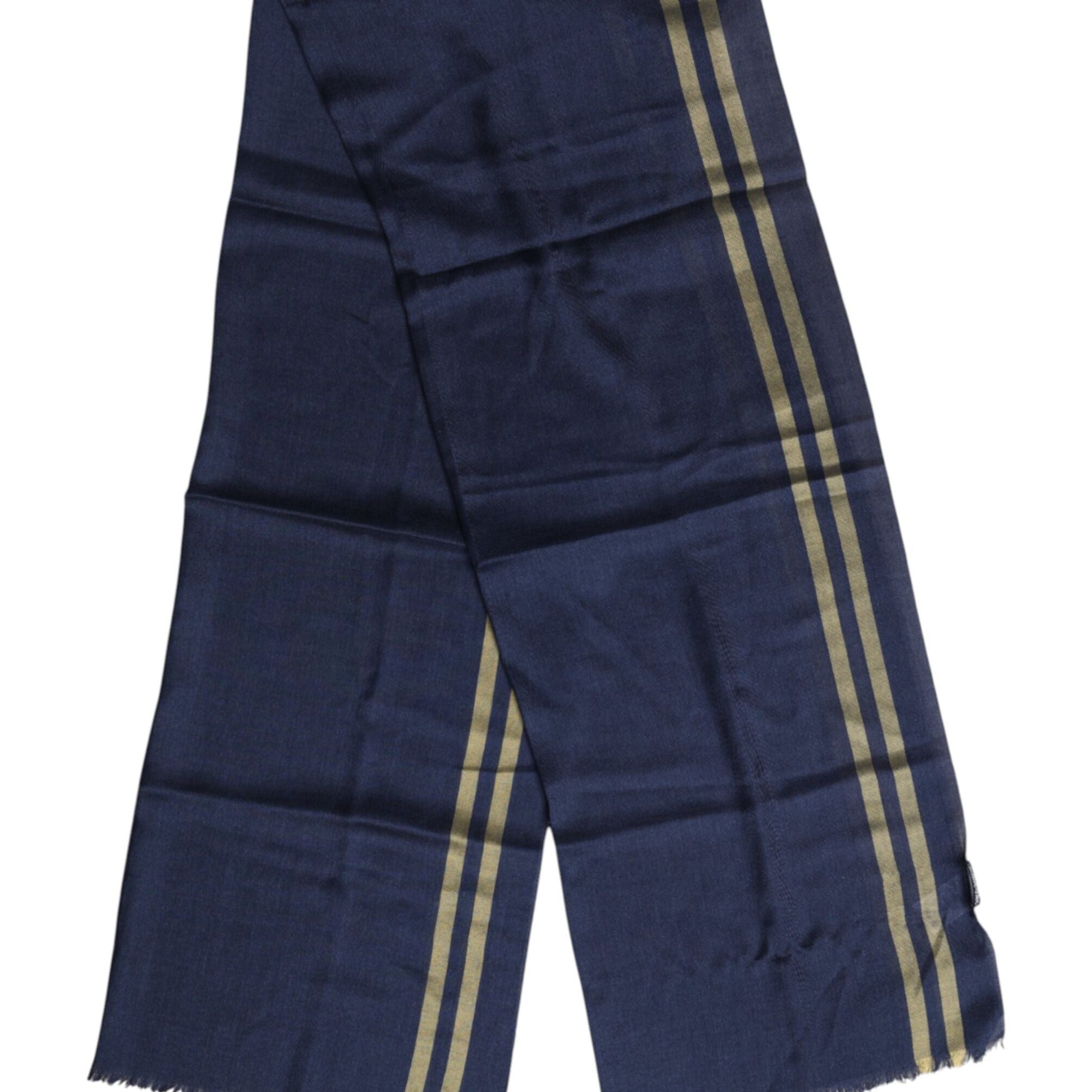 Dolce & Gabbana Blue Cashmere Neck Warmer Wrap Shawl Scarf
