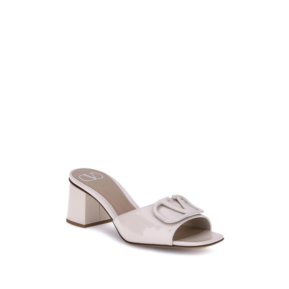 Valentino Garavani Beige Calf Leather Bos Taurus Sandals