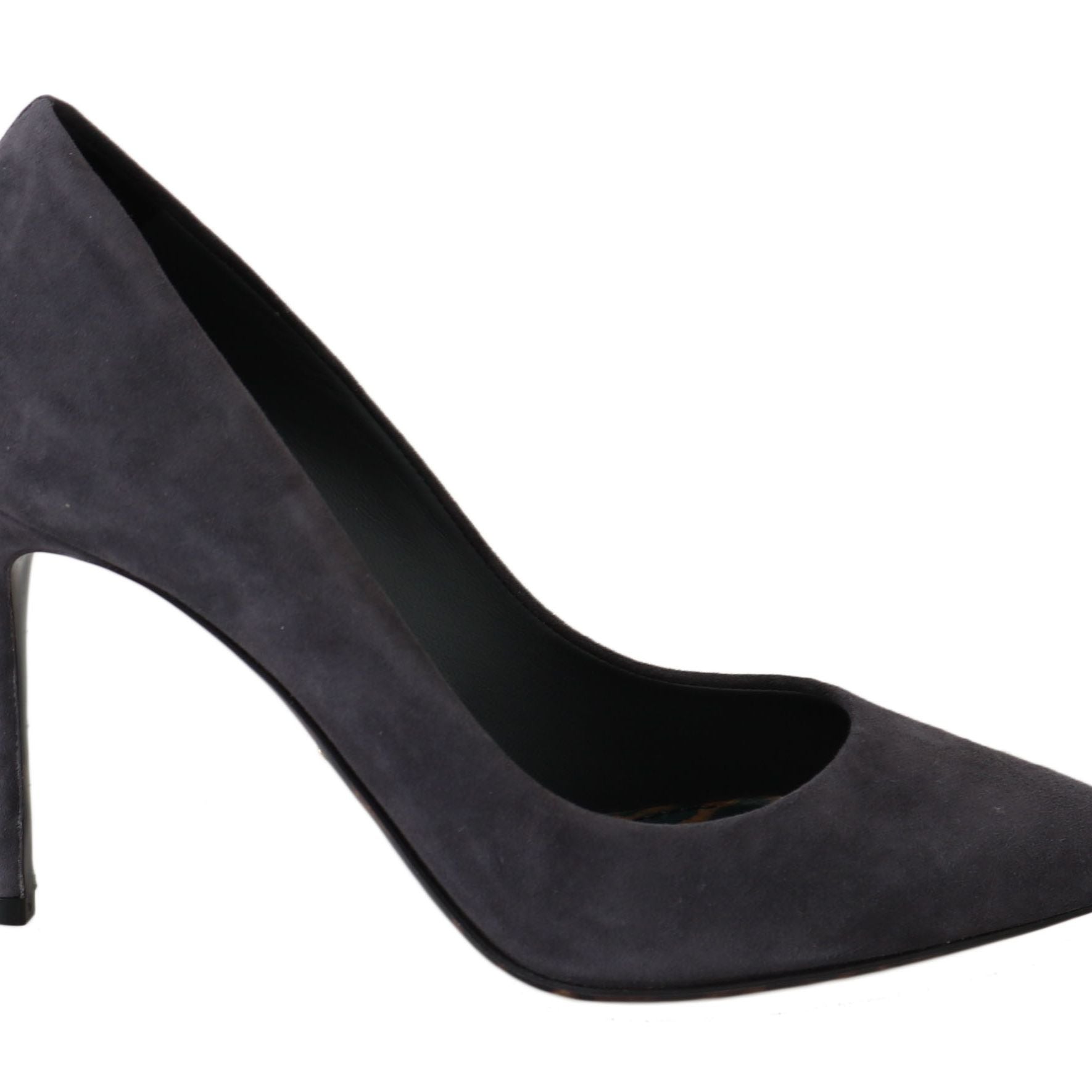 Dolce & Gabbana Gray Suede Leather Stiletto Shoes Heels