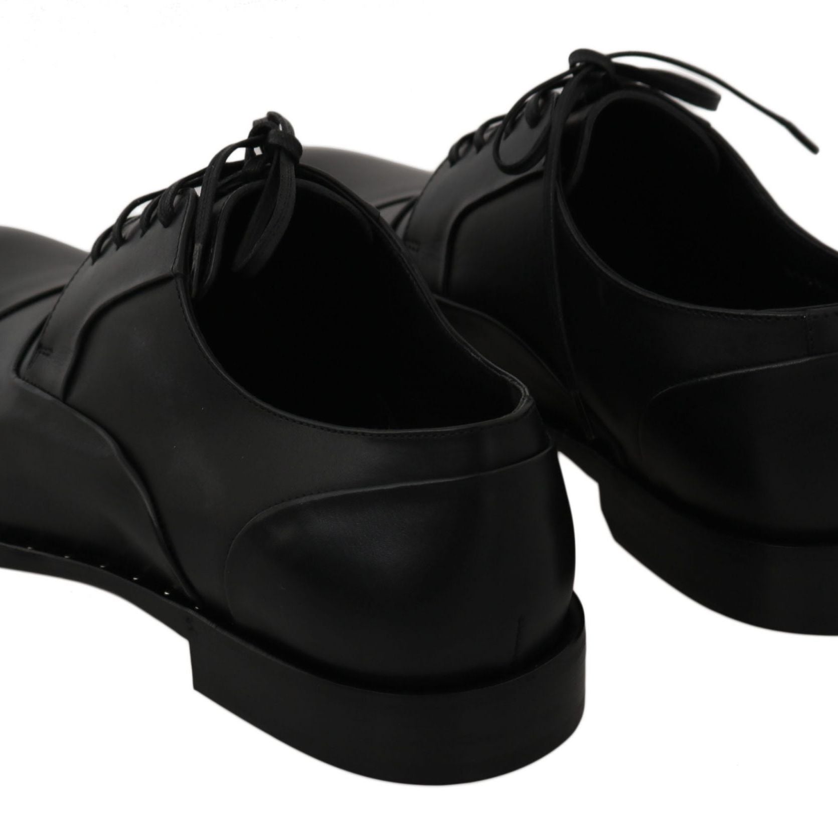 Dolce & Gabbana Black Leather Derby Formal Shoes
