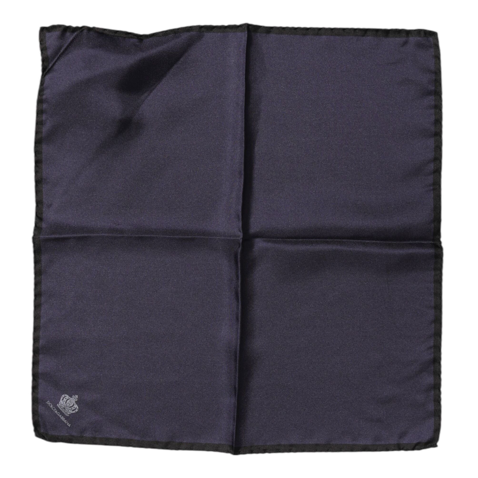 Dolce & Gabbana Blue DG Crown Silk Square Men Foulard Scarf