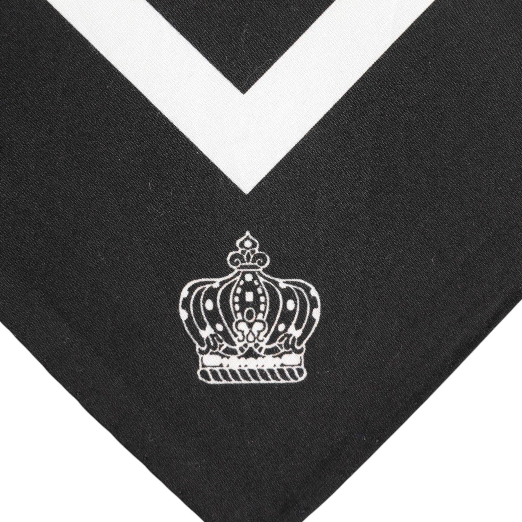 Dolce & Gabbana Black White Printed Square Men Foulard Scarf