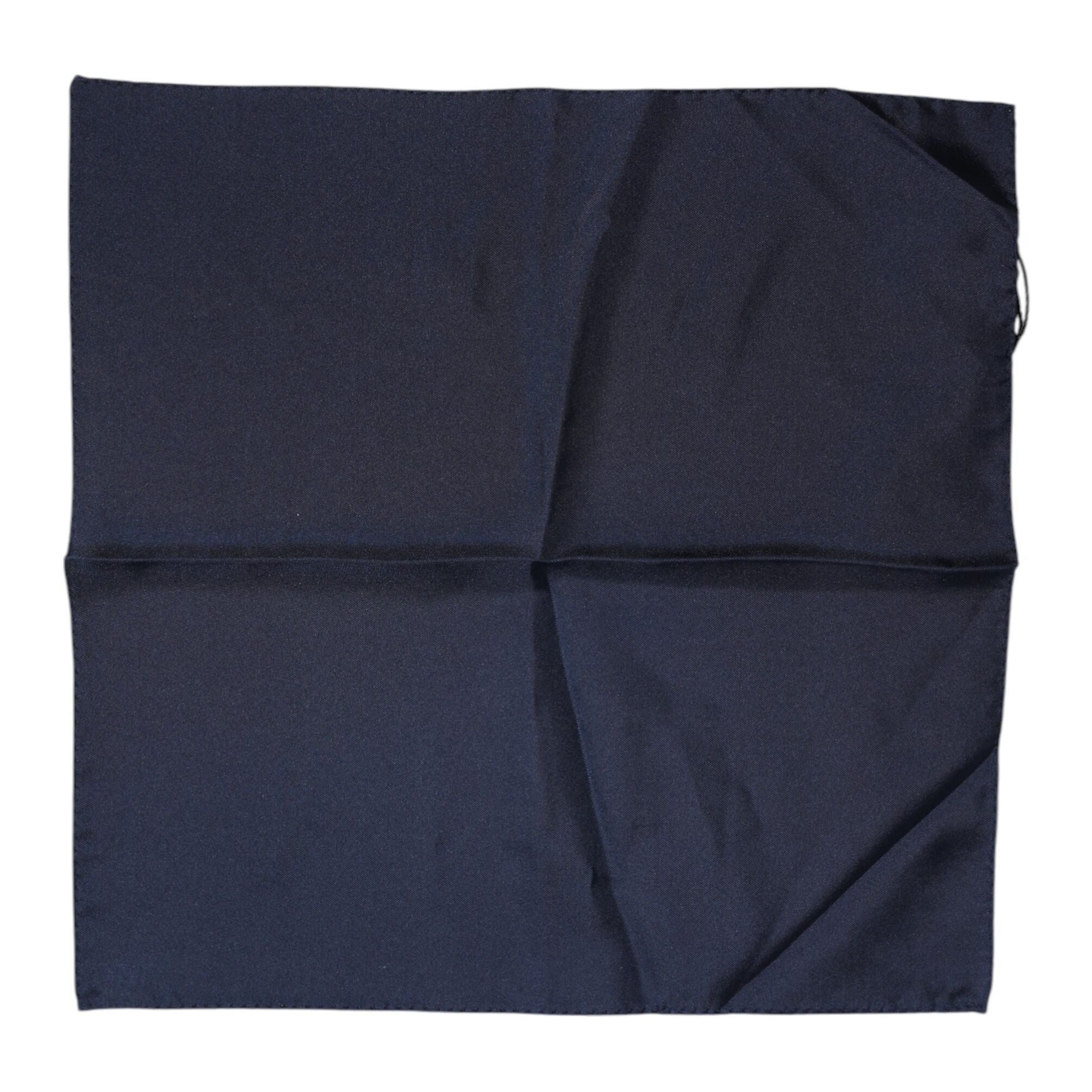 Dolce & Gabbana Dark Blue Silk Square Men Foulard Scarf