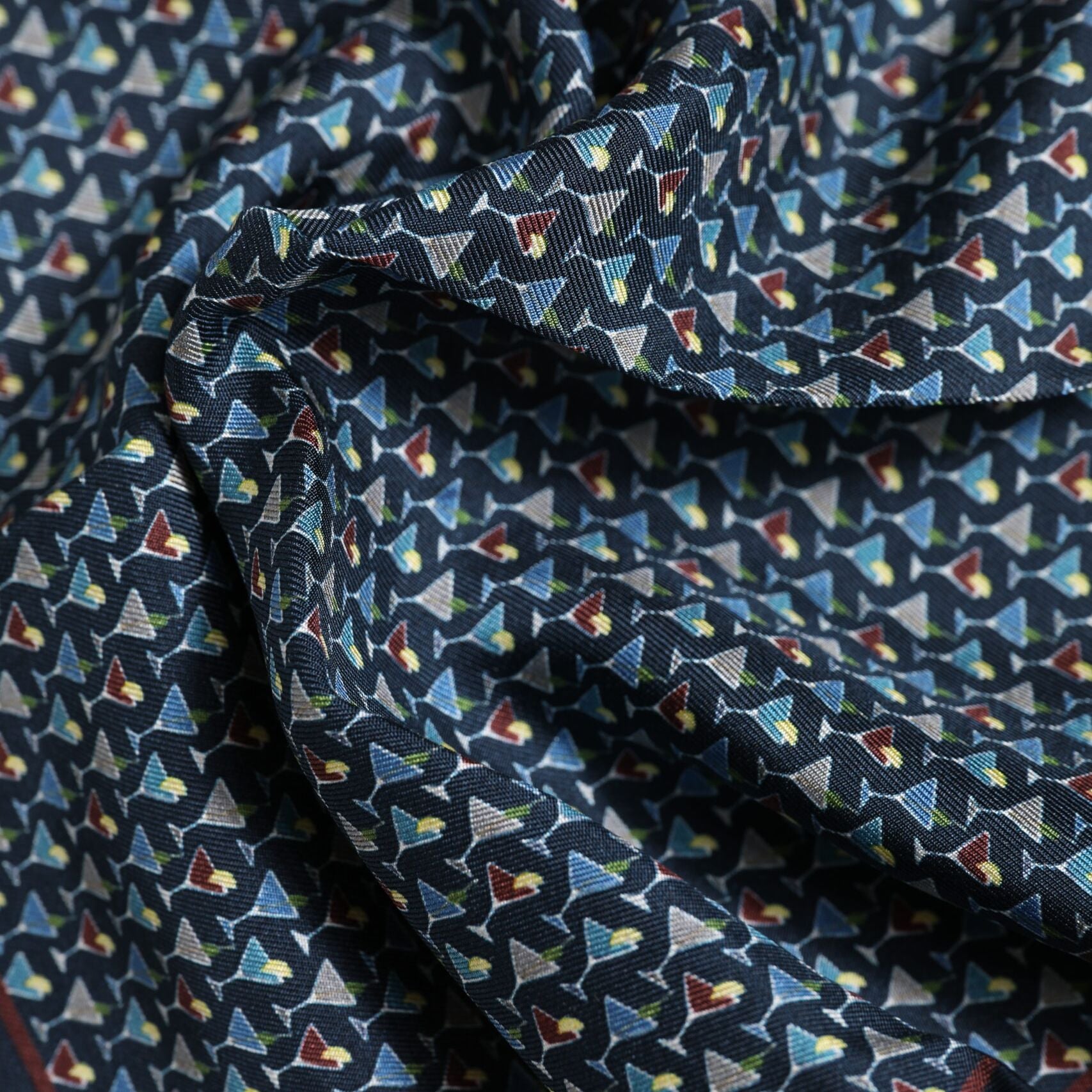 Dolce & Gabbana Blue Cocktail Silk Square Foulard Scarf