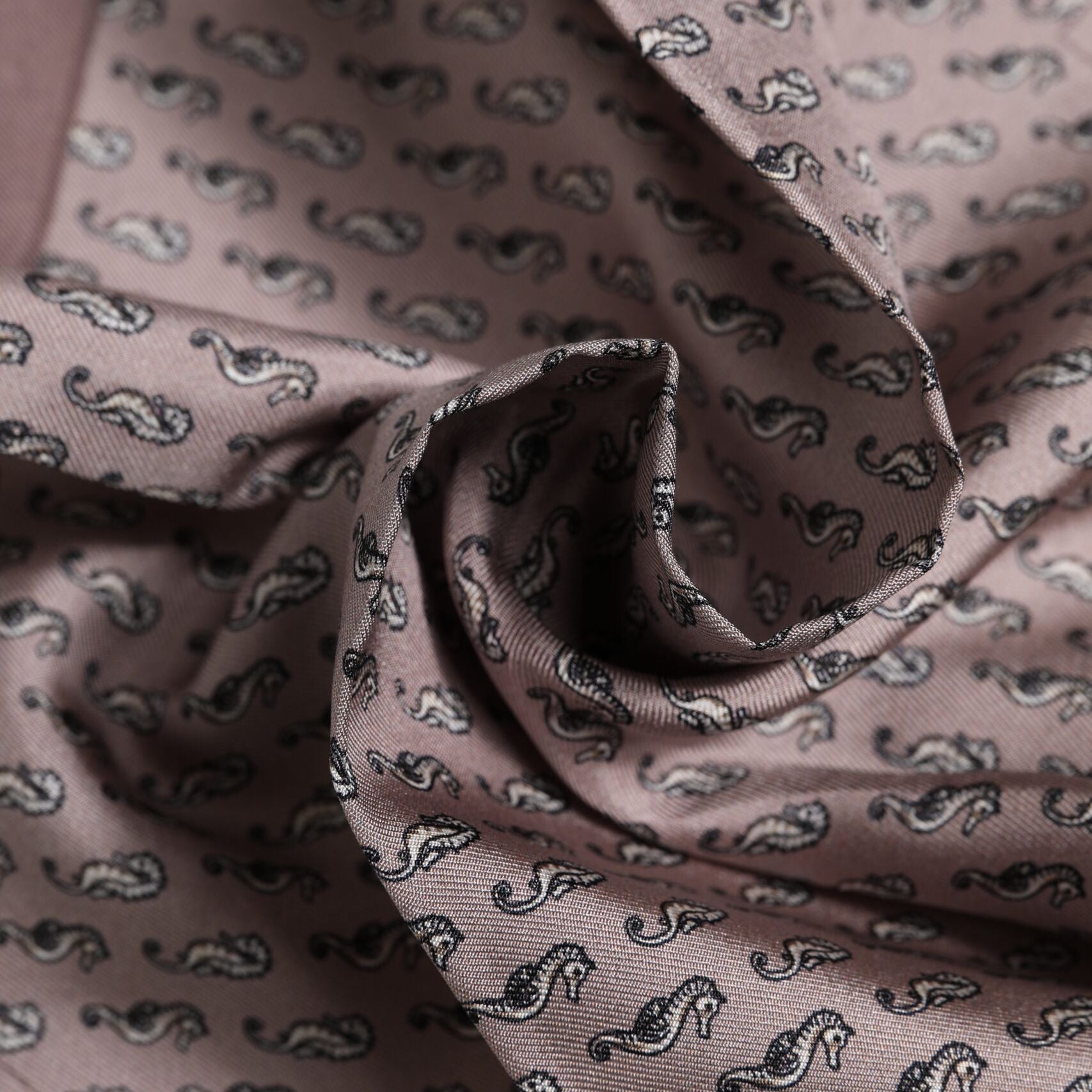 Dolce & Gabbana Brown Sea Horse Silk Square Foulard Scarf