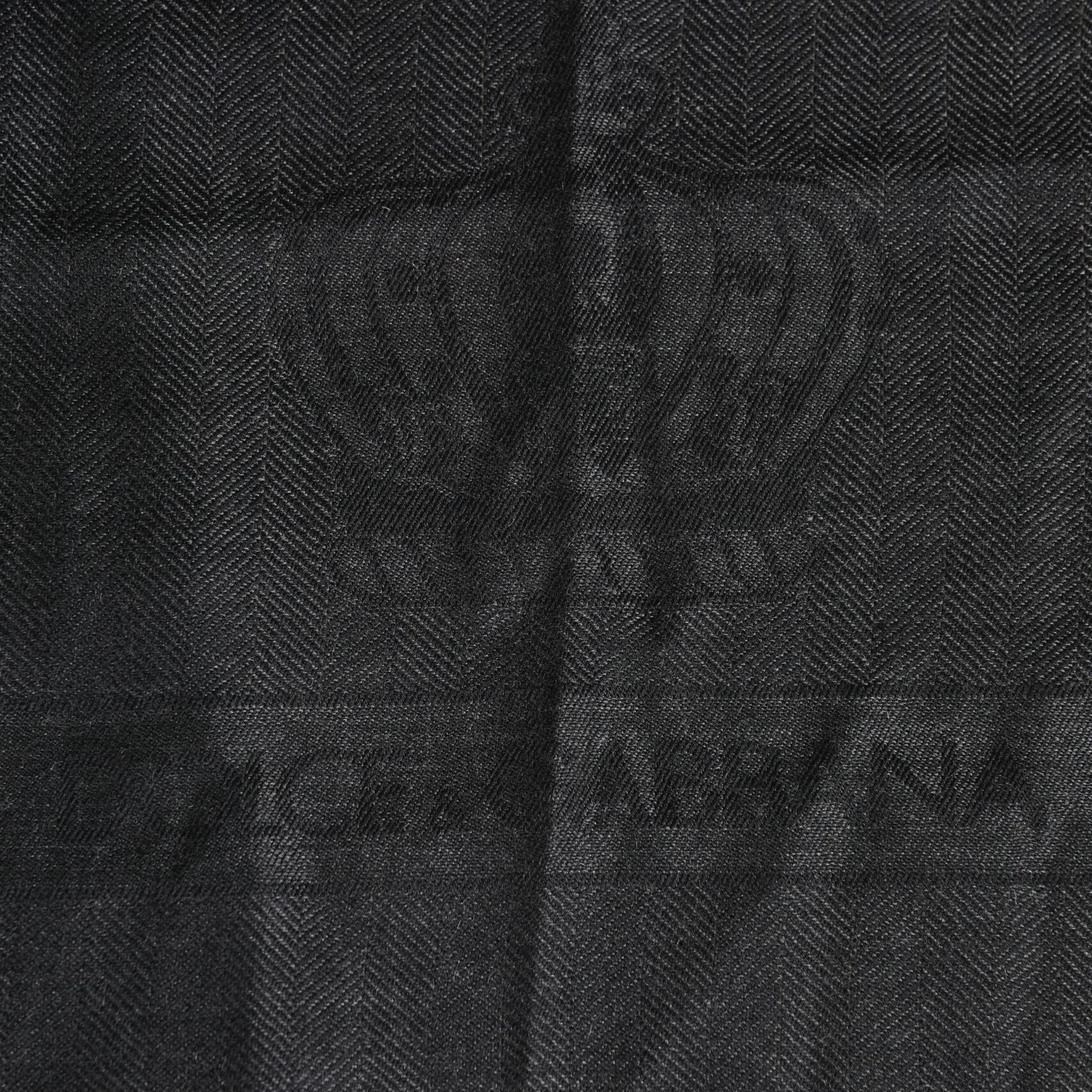 Dolce & Gabbana Dark Gray Cashmere Fringes Neck Warmer Scarf