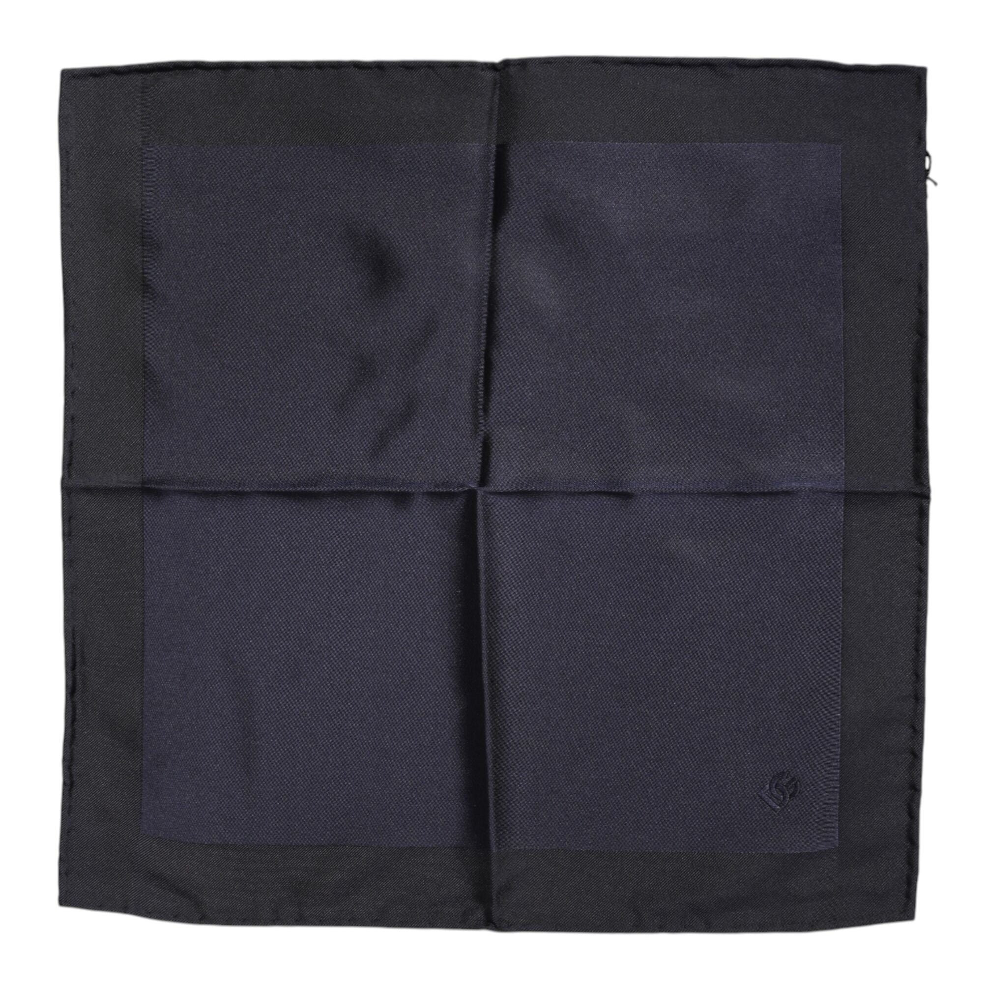 Dolce & Gabbana Dark Blue Silk Square Men Foulard Scarf