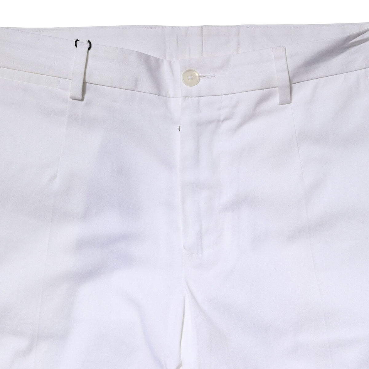 Dolce & Gabbana White Cotton Straight Logo Men Pants
