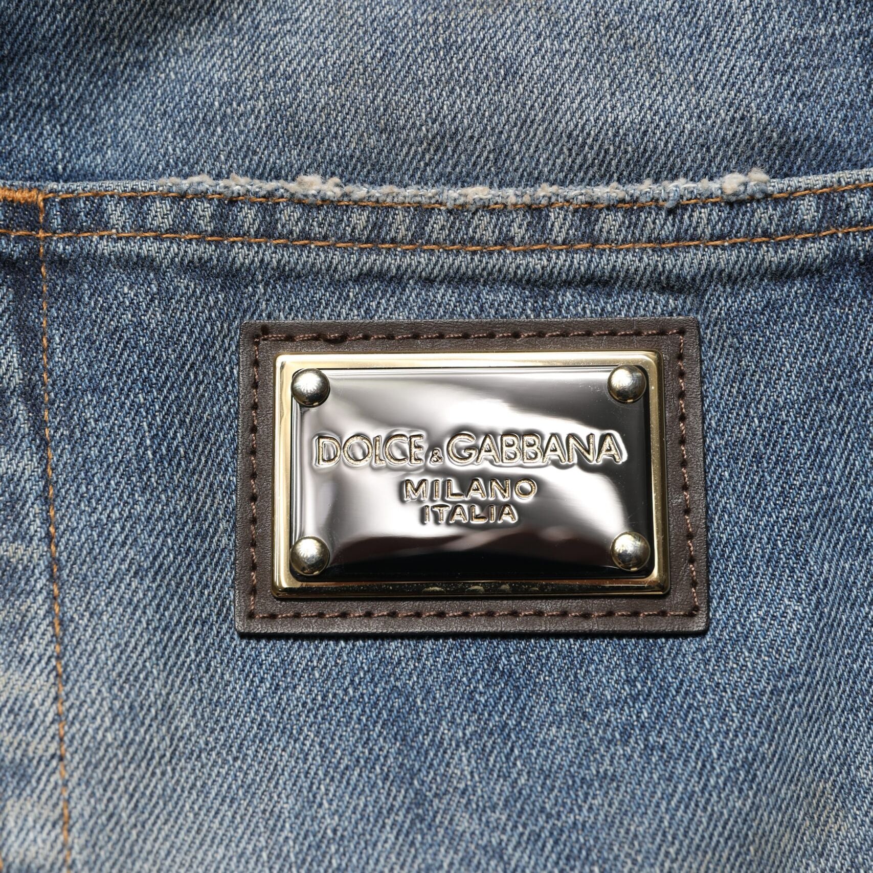 Dolce & Gabbana Blue Cotton Tattered Men Denim Jeans