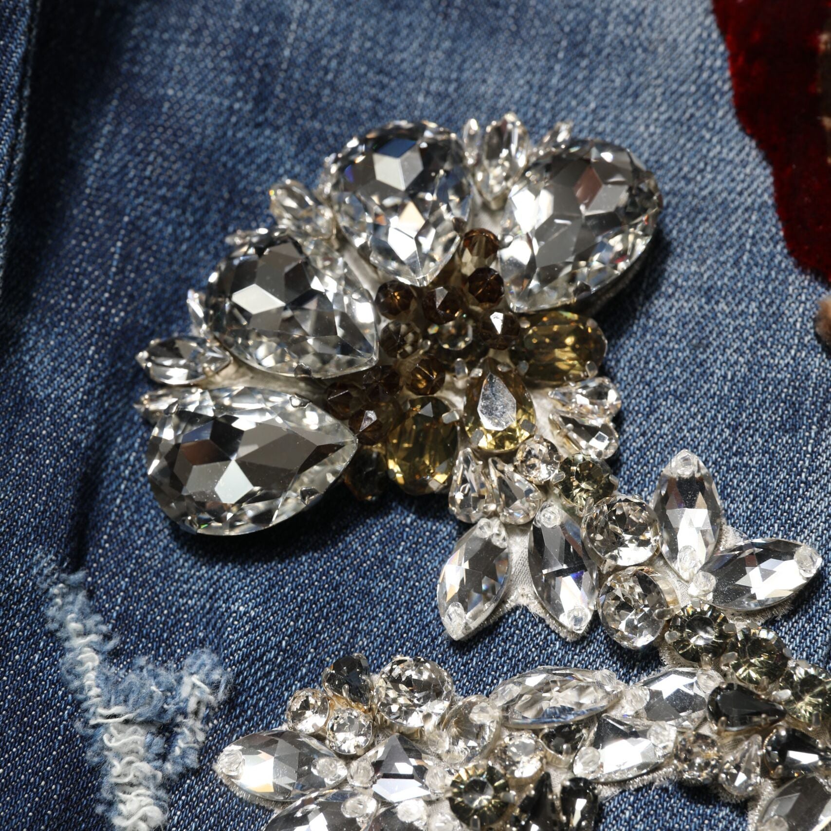 Dolce & Gabbana Blue Cotton Rhinestone Embellish Denim Jeans