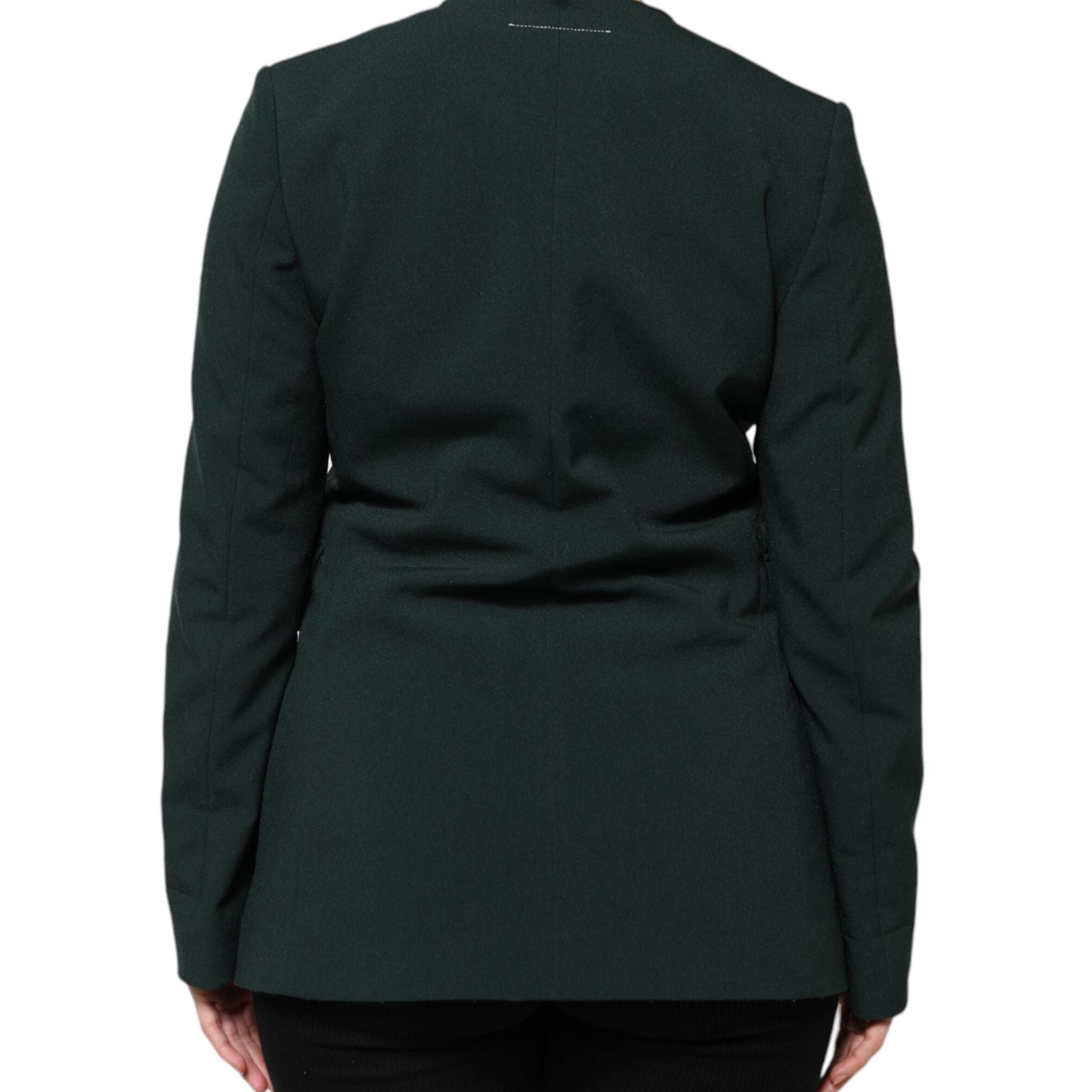Maison Margiela Green Single Breasted One Button Coat Jacket