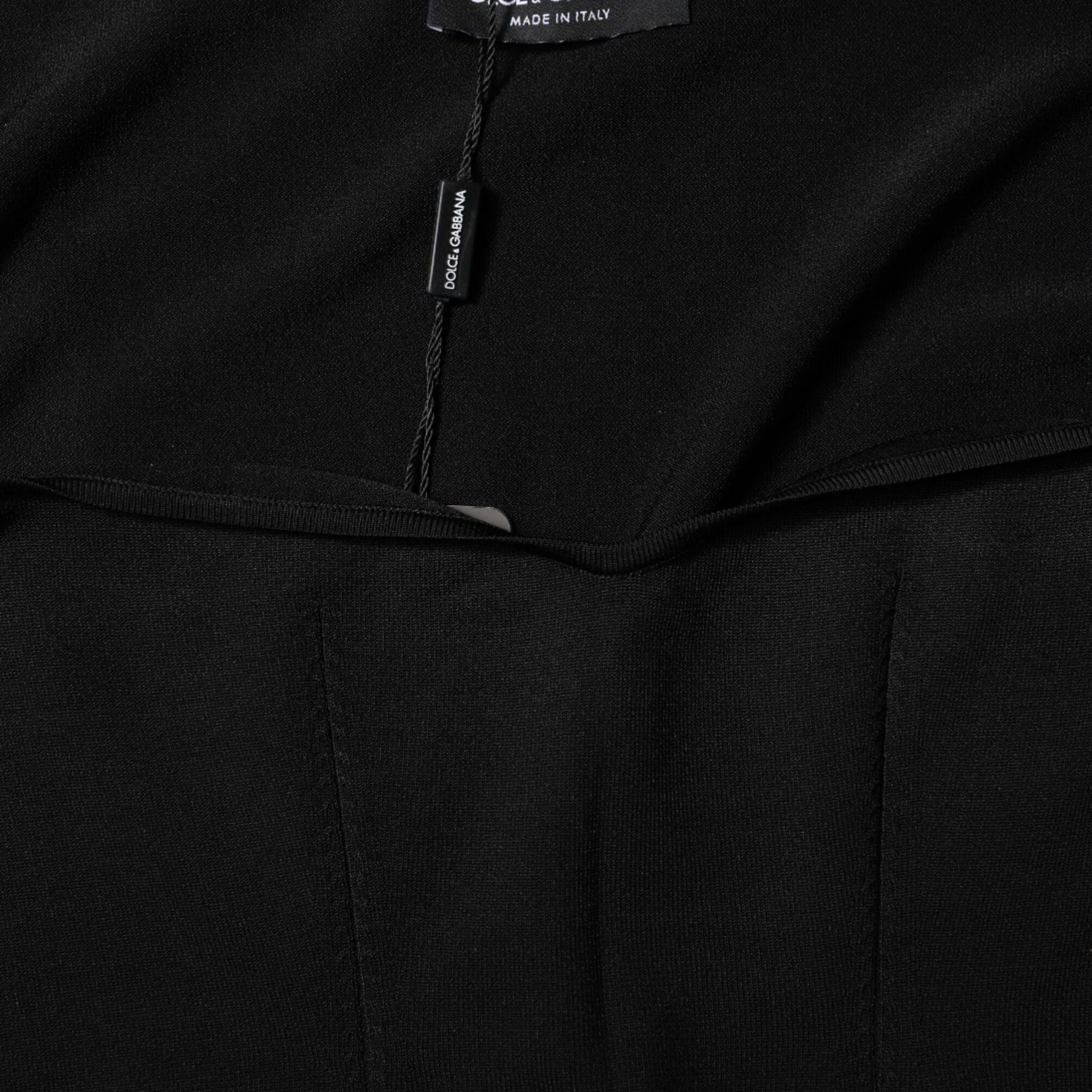 Dolce & Gabbana Black Viscose Long Sleeve Pullover Blouse Top