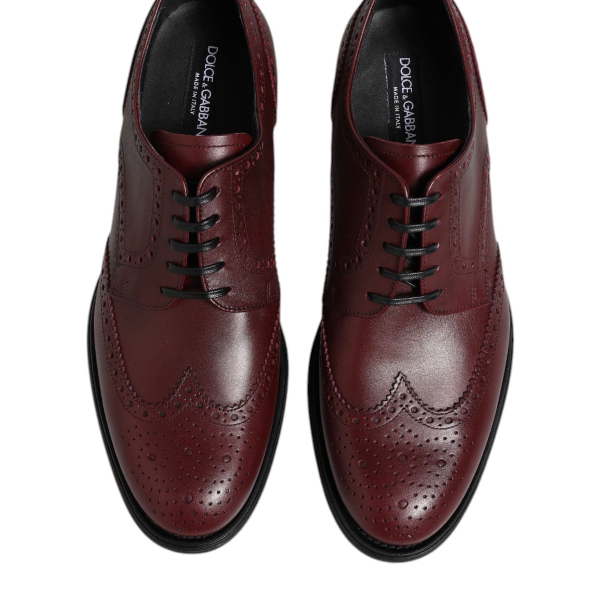 Dolce & Gabbana Brown Leather Lace Up Derby Dress Shoes