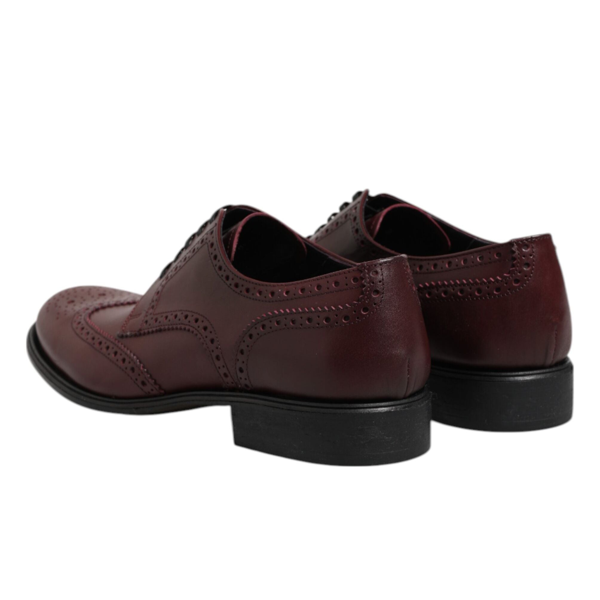 Dolce & Gabbana Brown Leather Lace Up Derby Dress Shoes