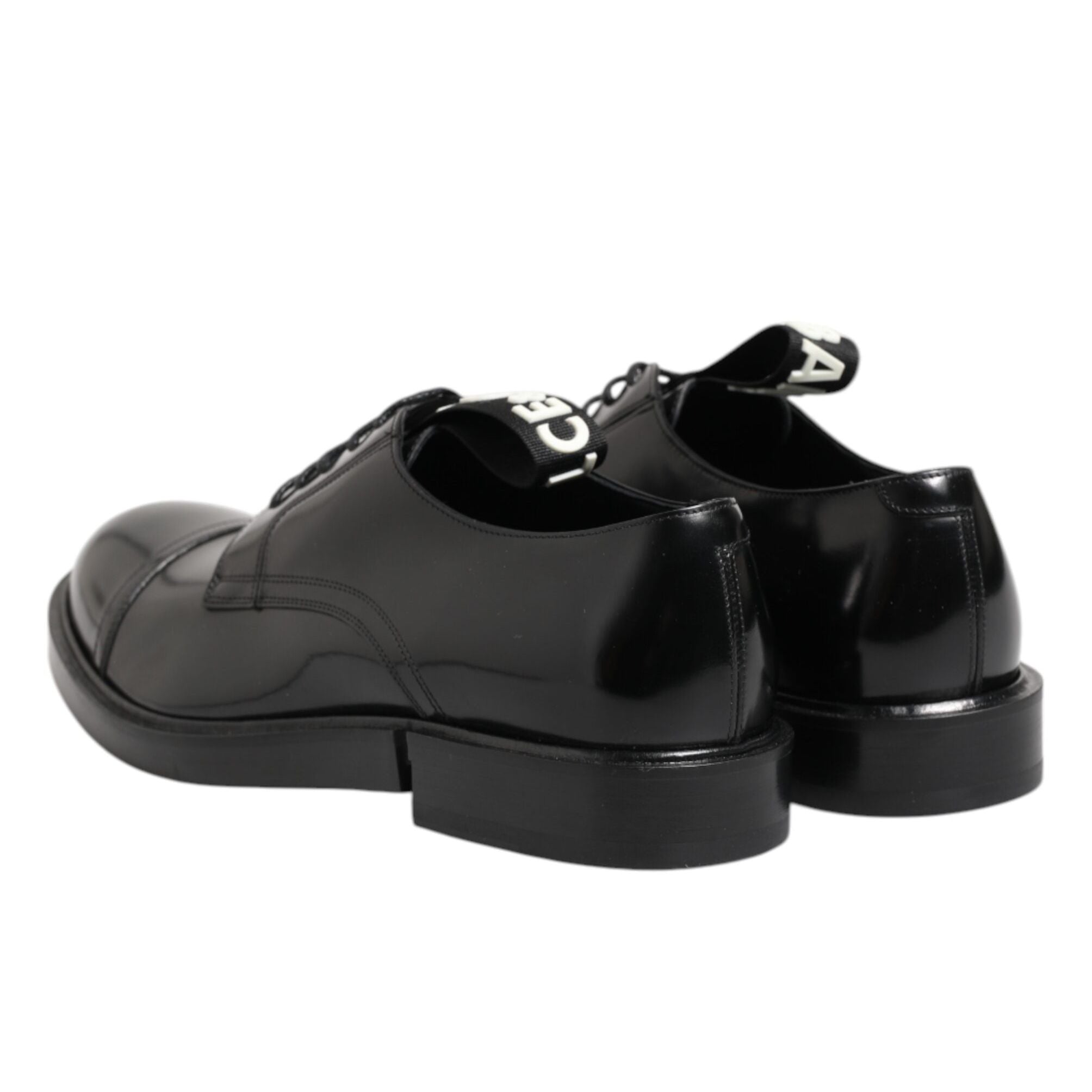 Dolce & Gabbana Black Leather Dress Lace Up Men Formal Shoes