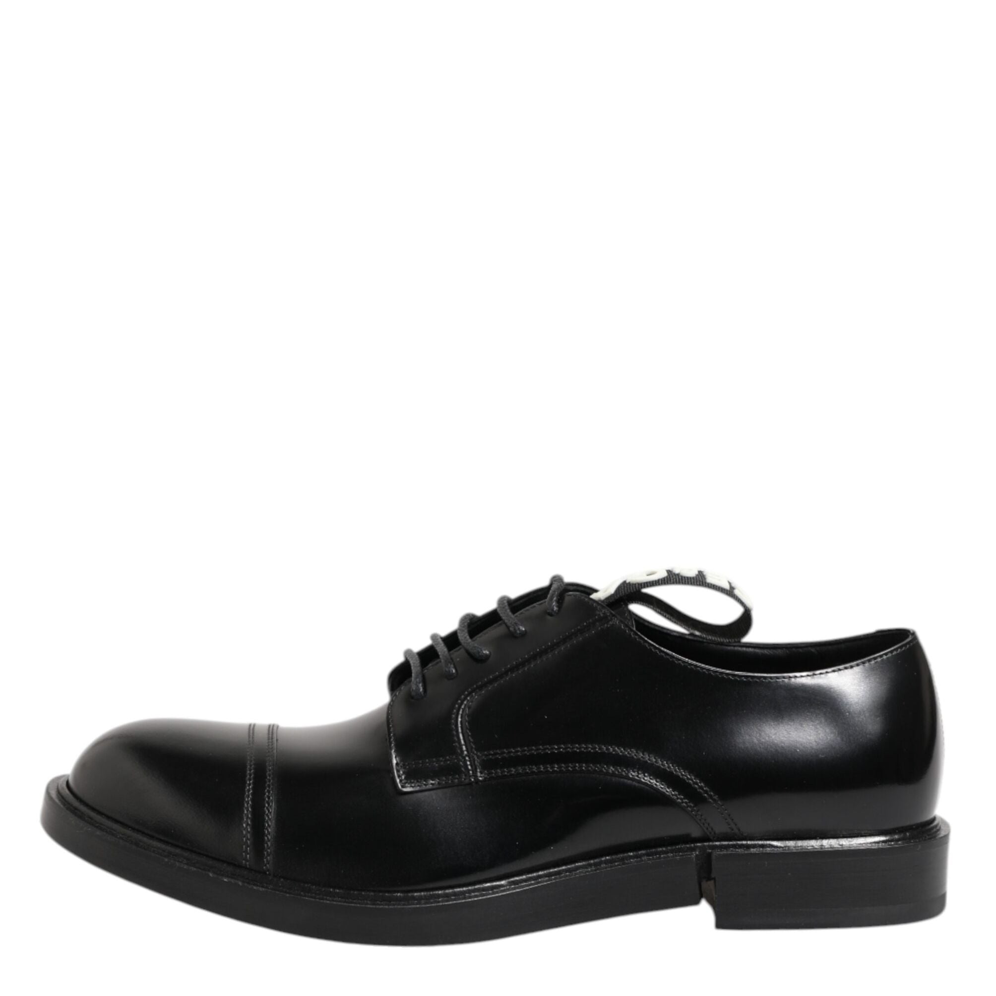 Dolce & Gabbana Black Leather Dress Lace Up Men Formal Shoes