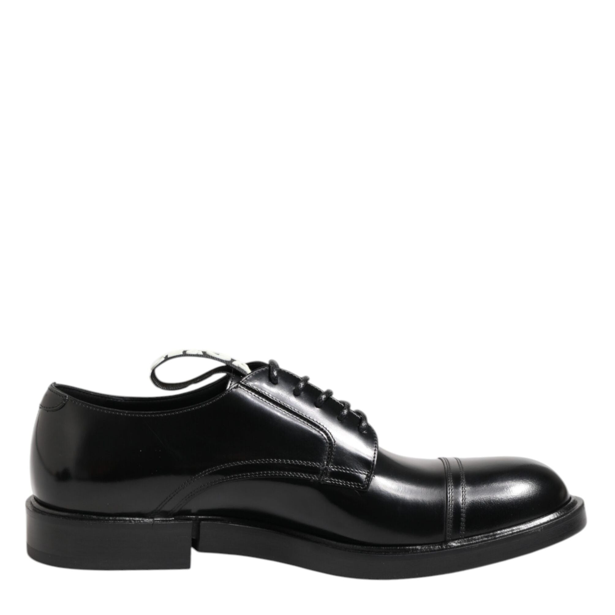 Dolce & Gabbana Black Leather Dress Lace Up Men Formal Shoes
